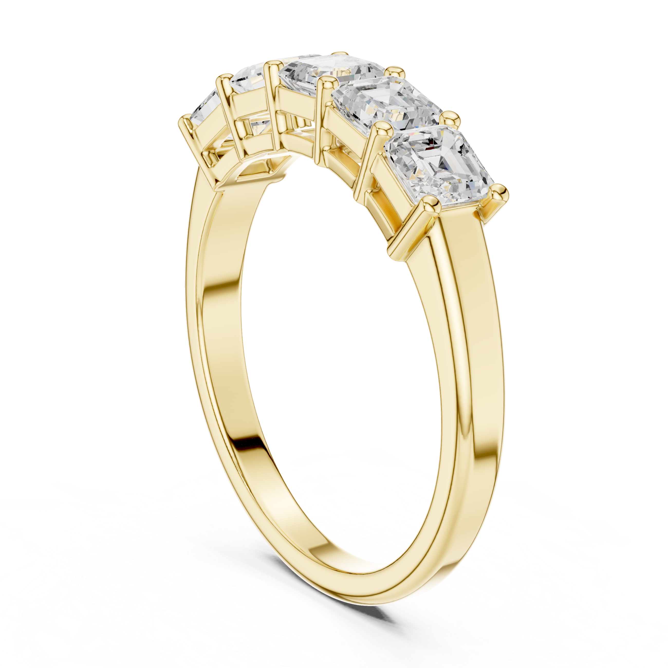 Five Stone Asscher Diamond Ring