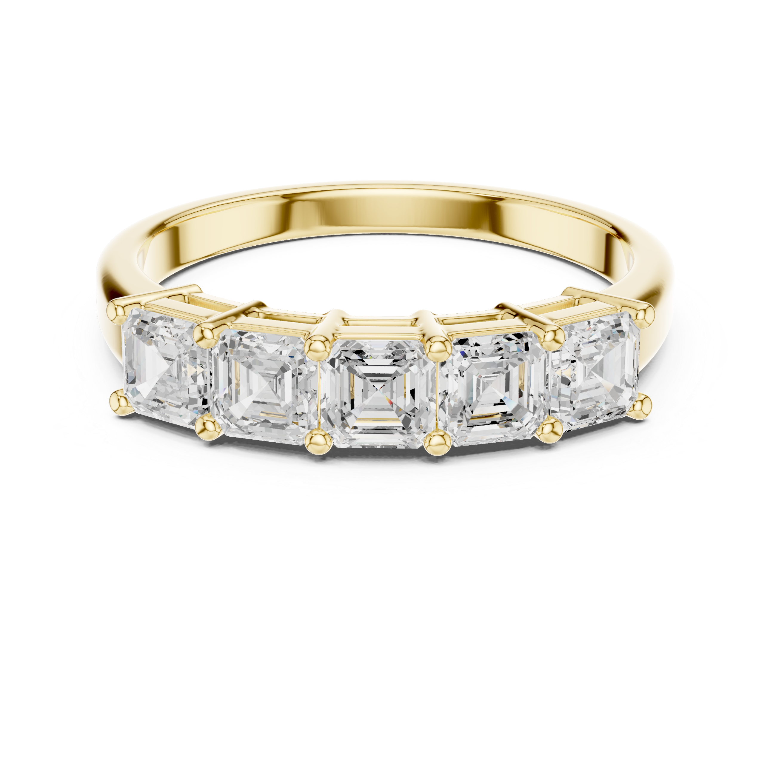 Five Stone Asscher Diamond Ring