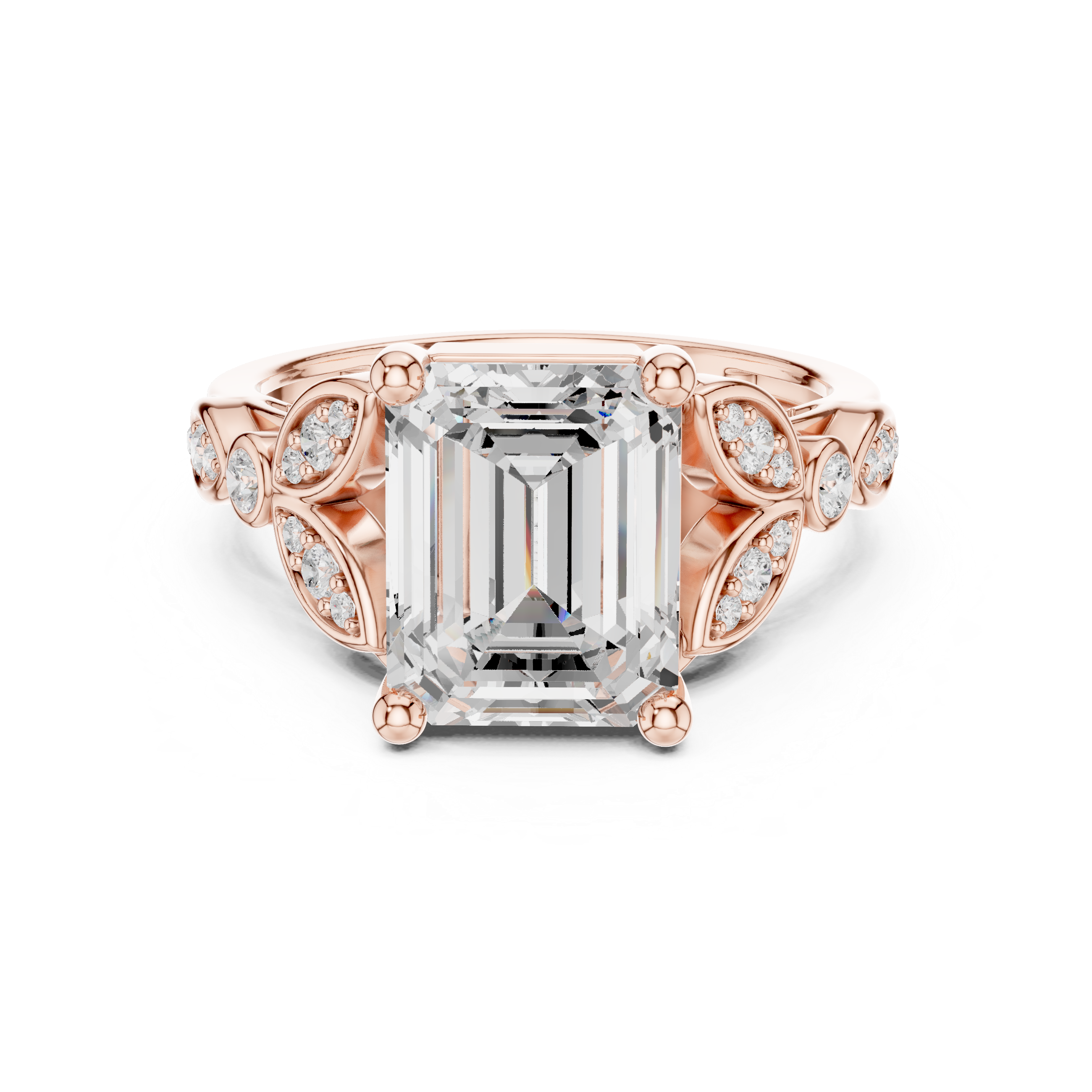 Vintage Emerald Cut Diamond Engagement Ring