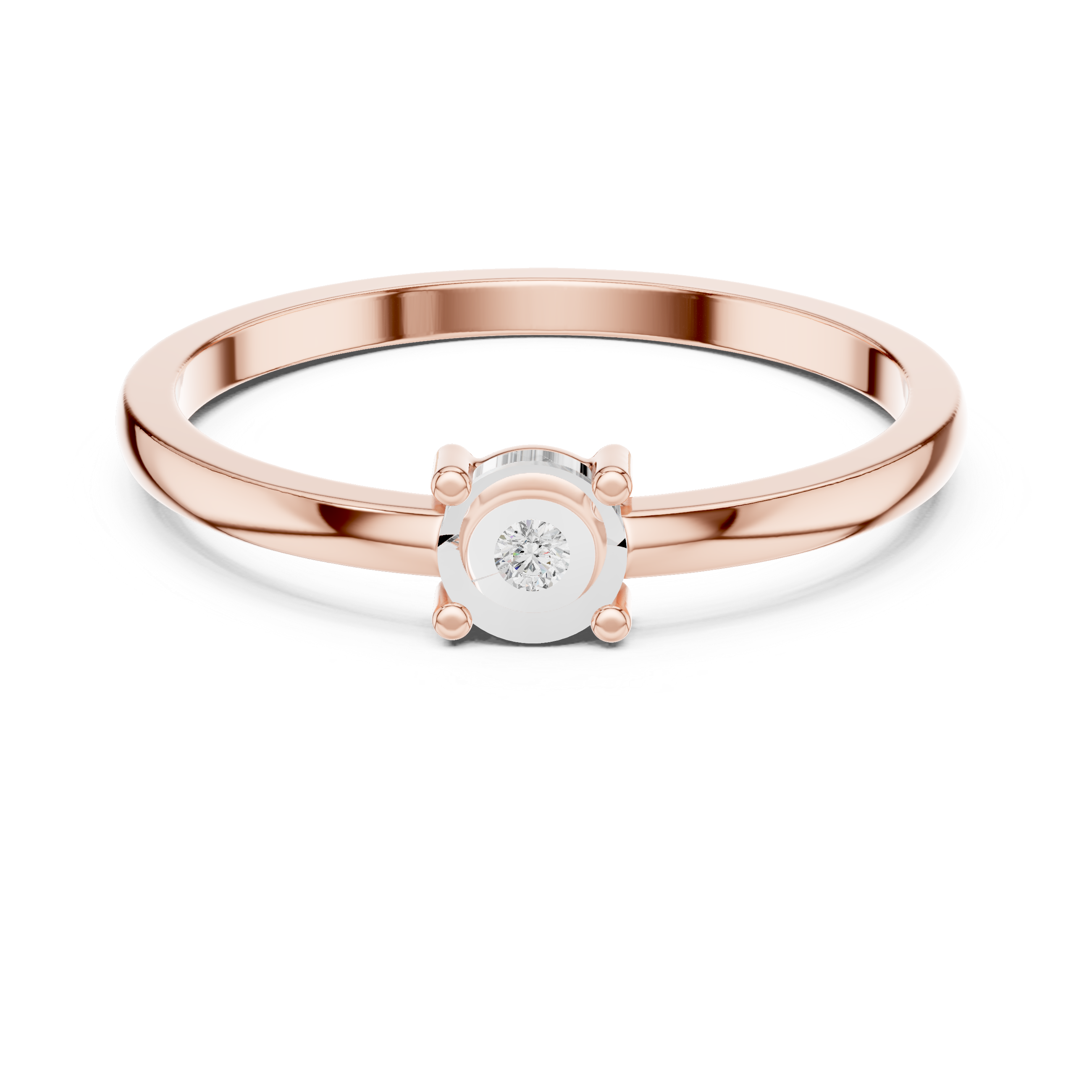 Minimalist Bezel Solitaire Diamond Ring