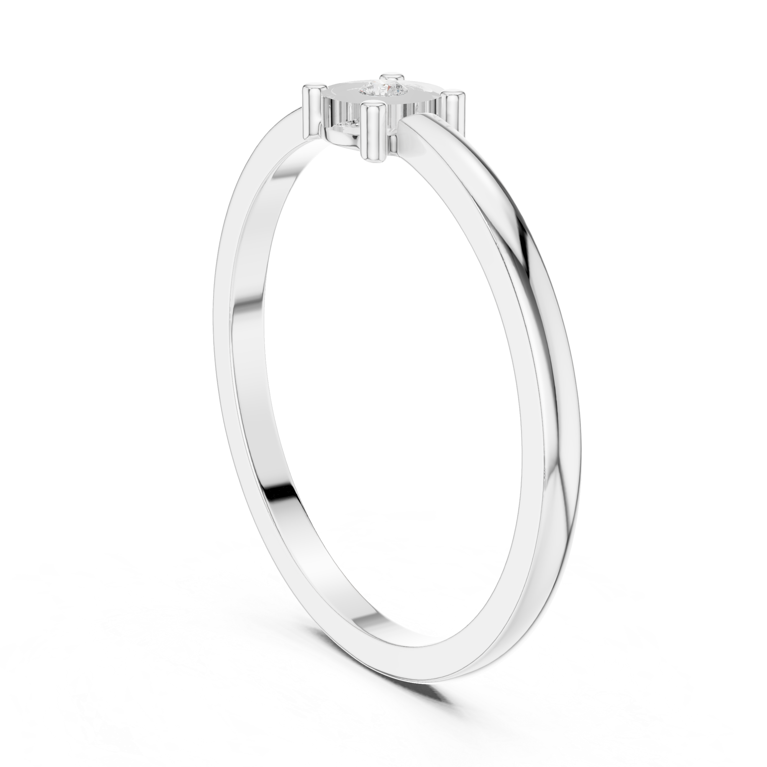 Minimalist Bezel Solitaire Diamond Ring