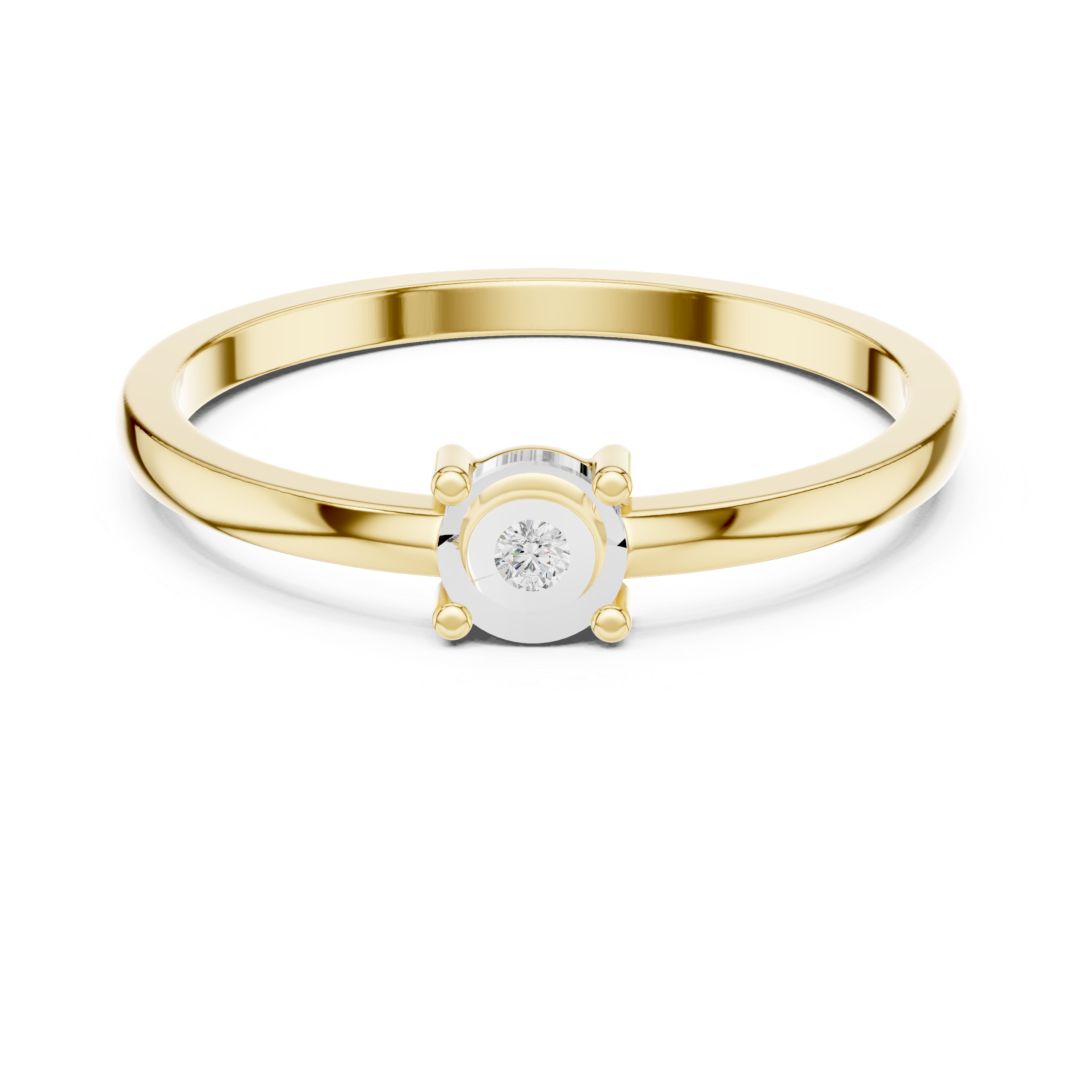 Minimalist Bezel Solitaire Diamond Ring