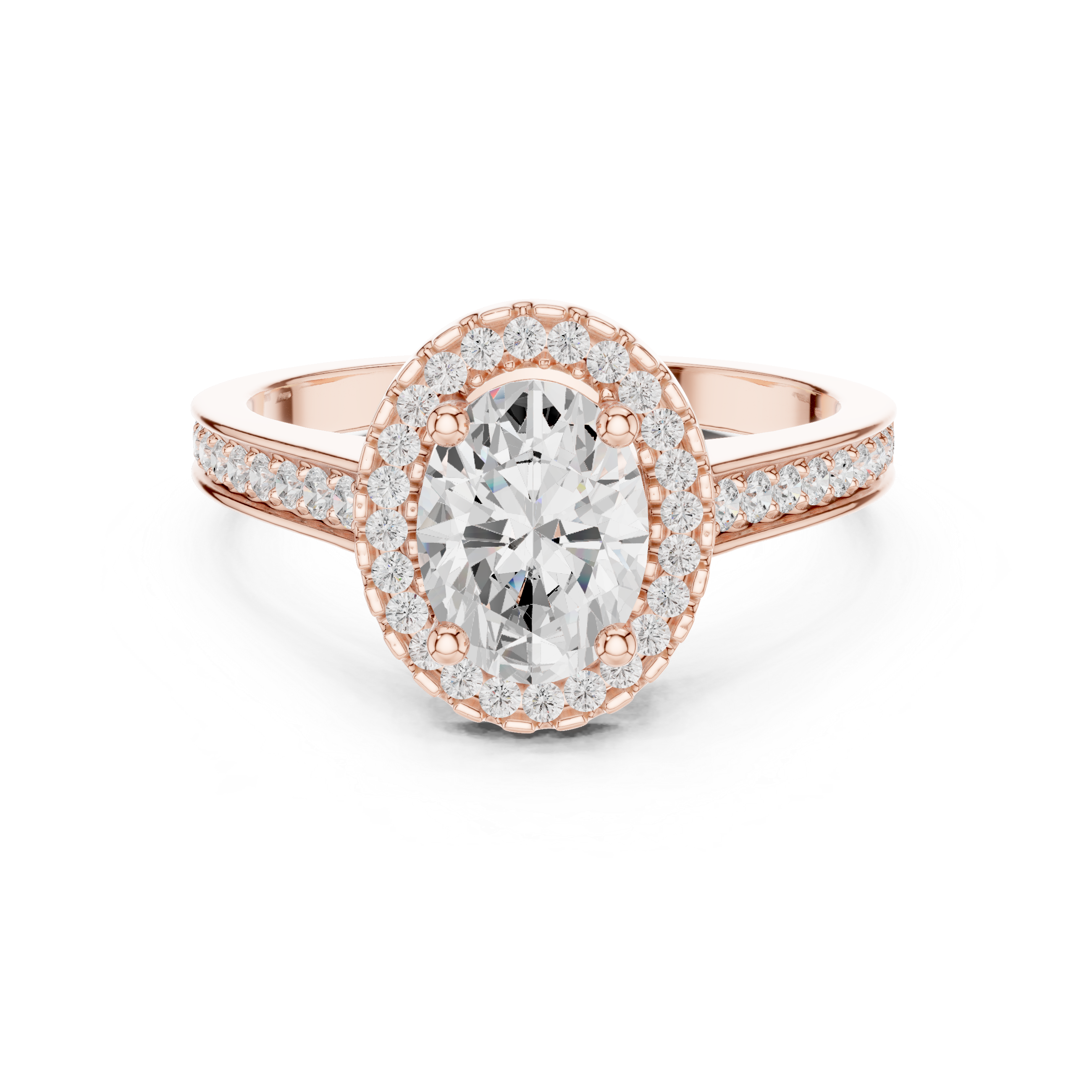 Oval Halo Diamond Engagement Ring