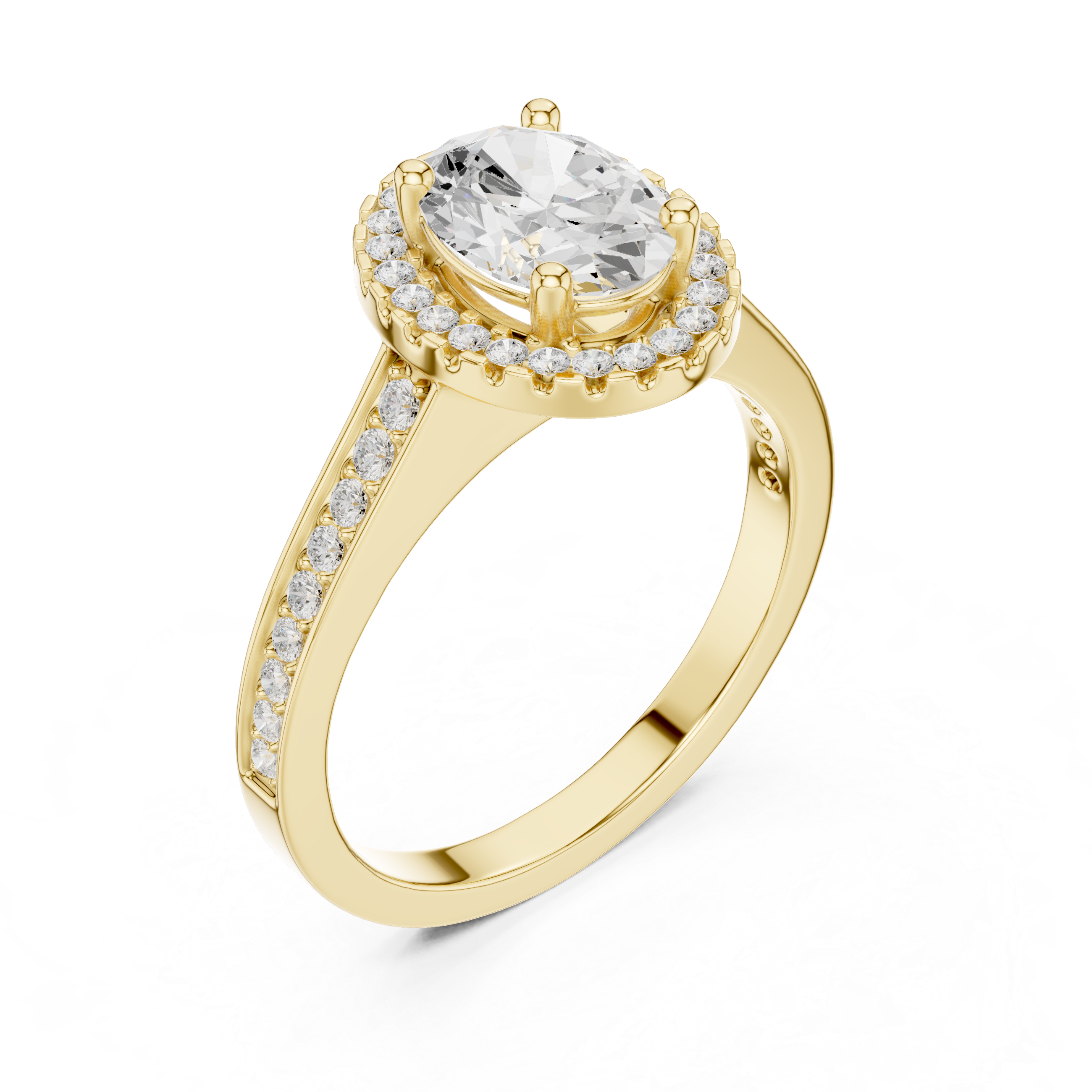Oval Halo Diamond Engagement Ring
