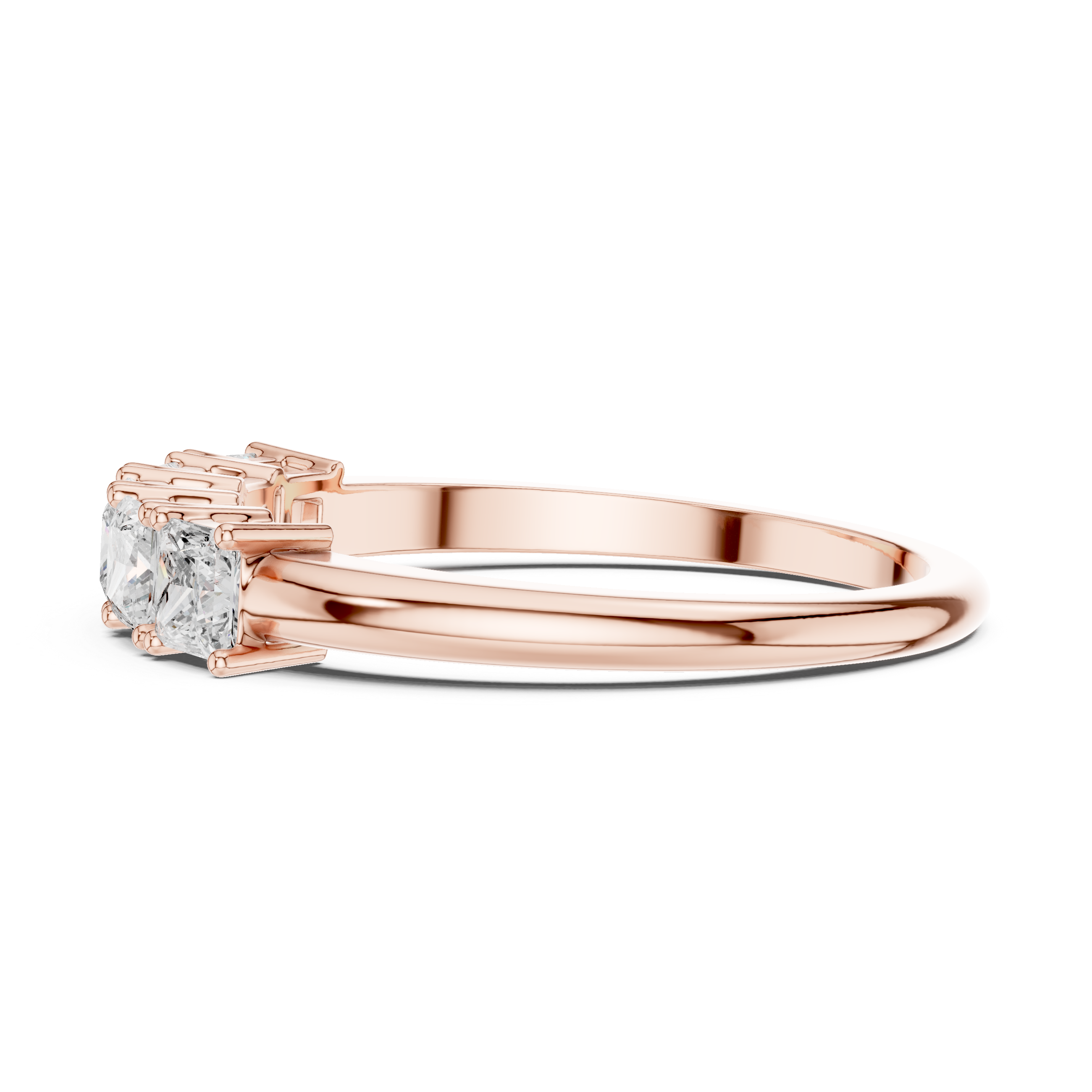 Five Princess Cut Diamond Wedding Band