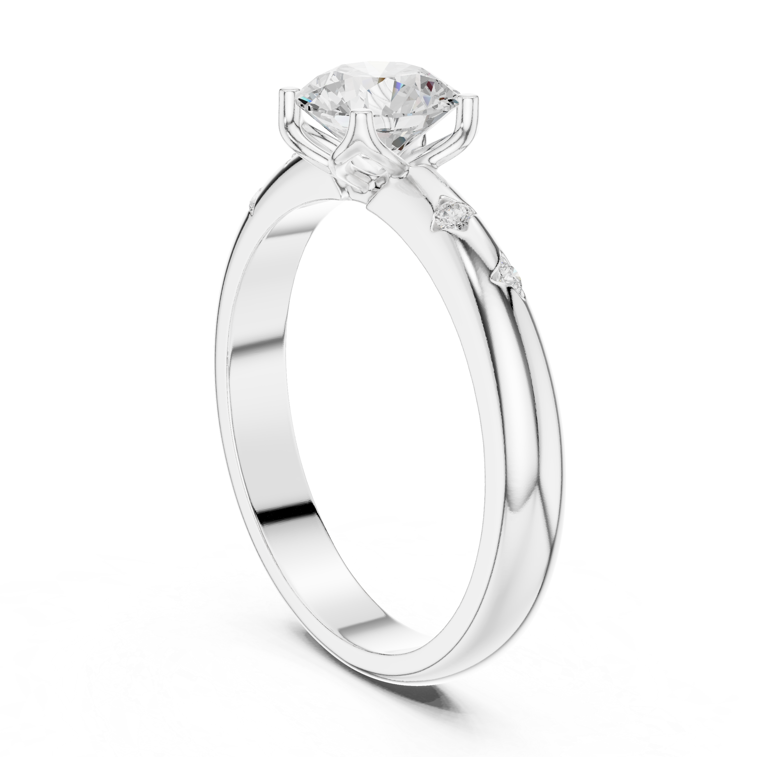 Classic Solitaire Diamond Engagement Ring