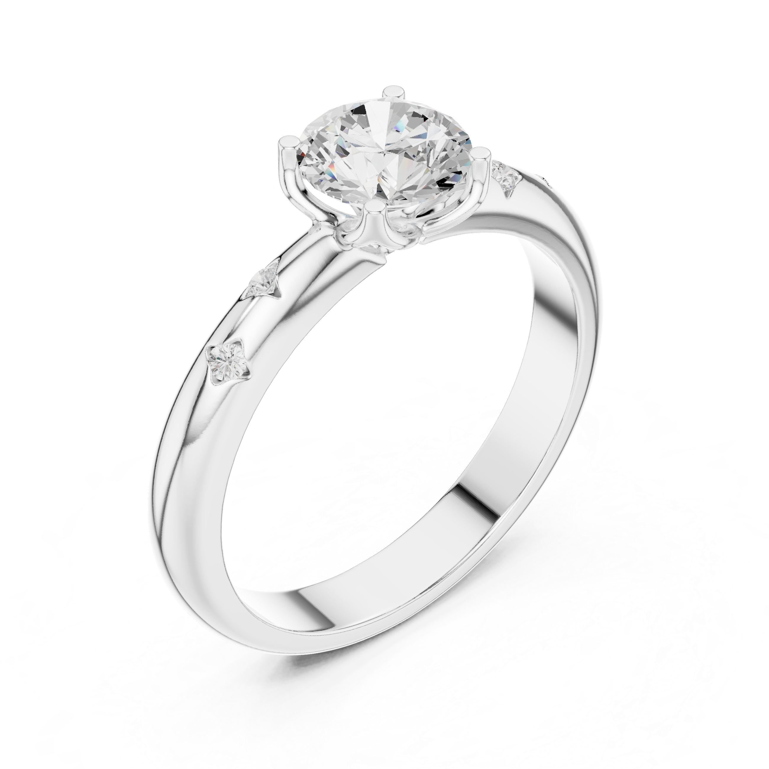 Classic Solitaire Diamond Engagement Ring