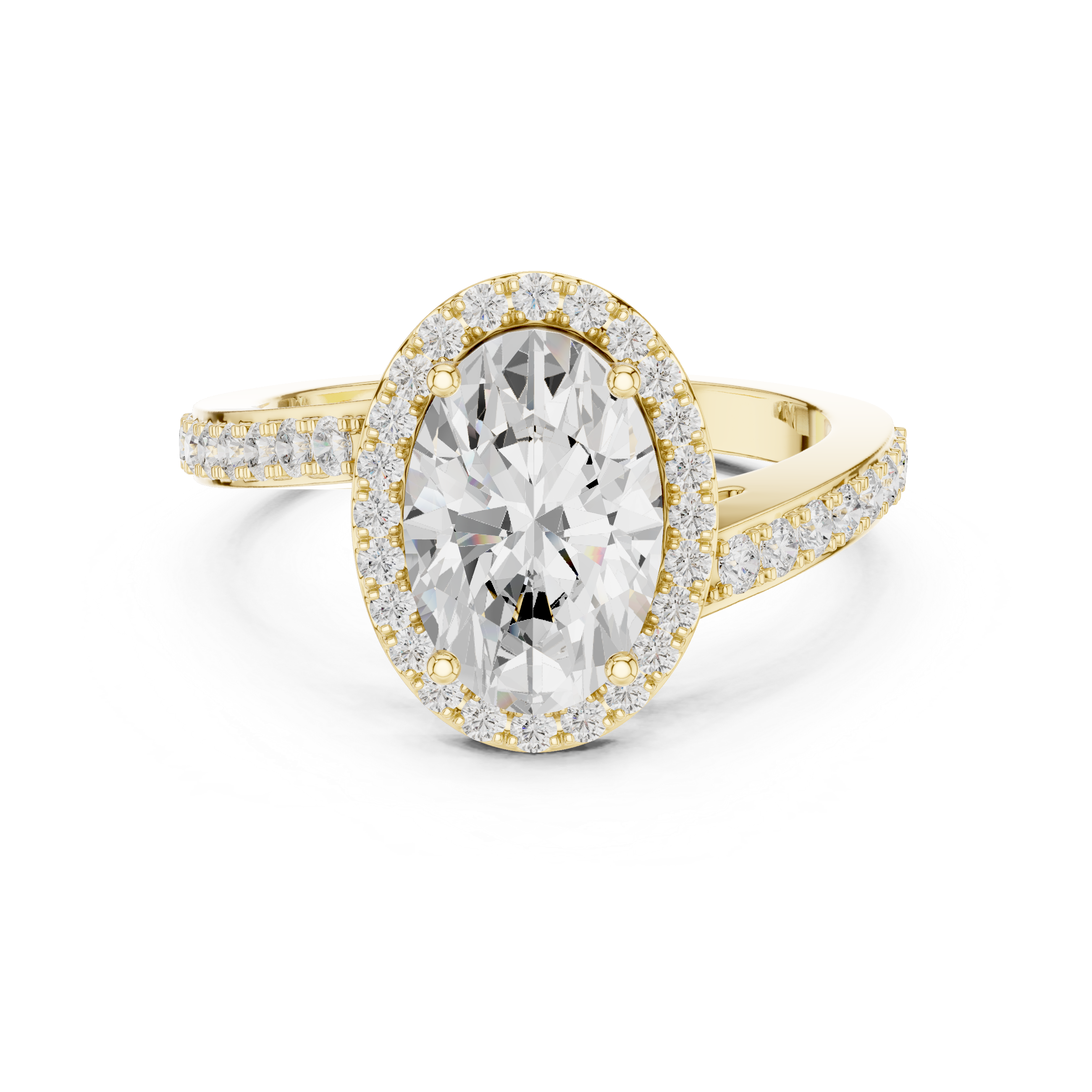 Oval Halo Diamond Engagement Ring