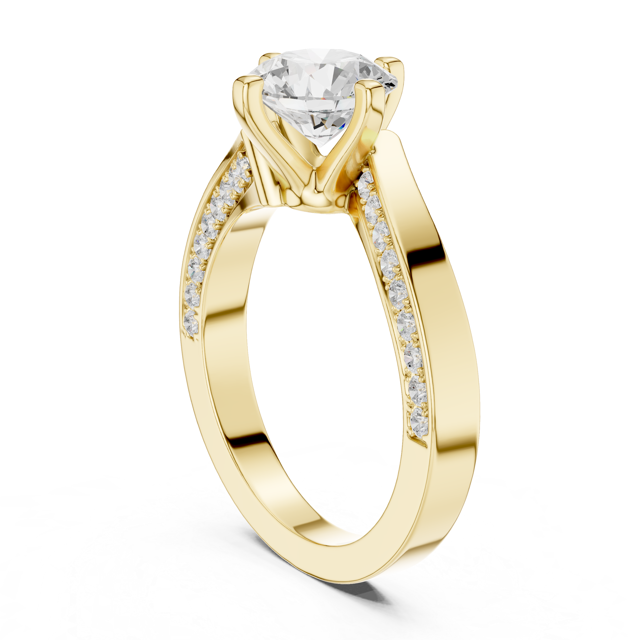 Classic Round Solitaire Diamond Engagement Ring