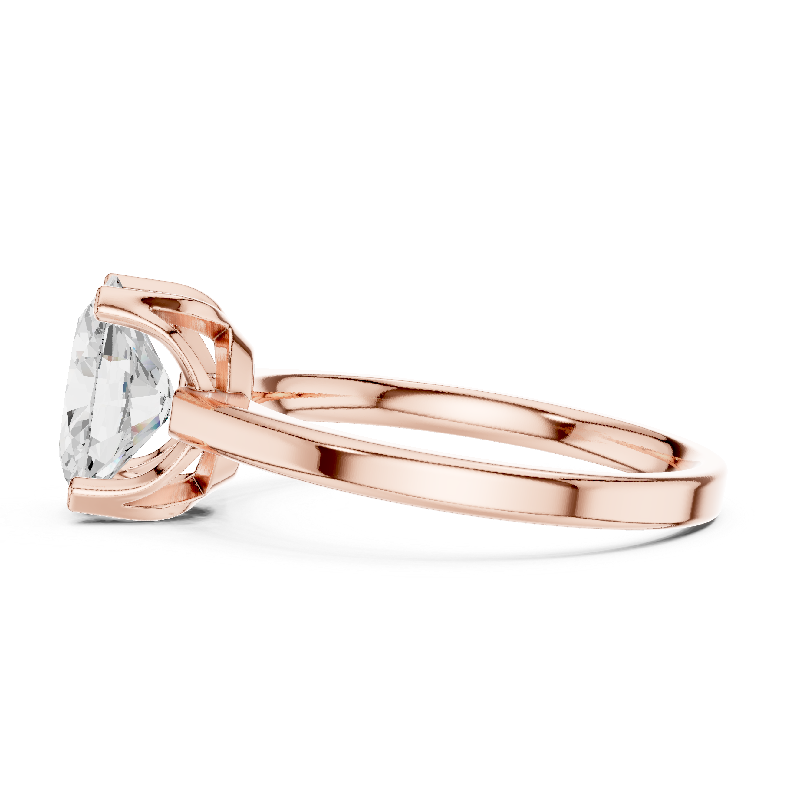 Oval Solitaire Engagement Ring with Classic Four-Prong Setting