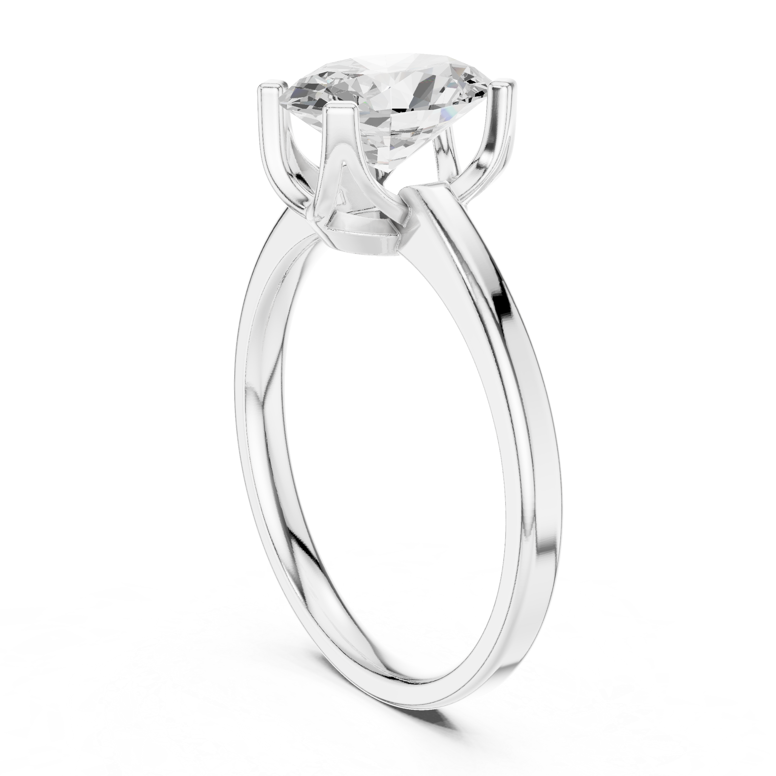 Oval Solitaire Engagement Ring with Classic Four-Prong Setting