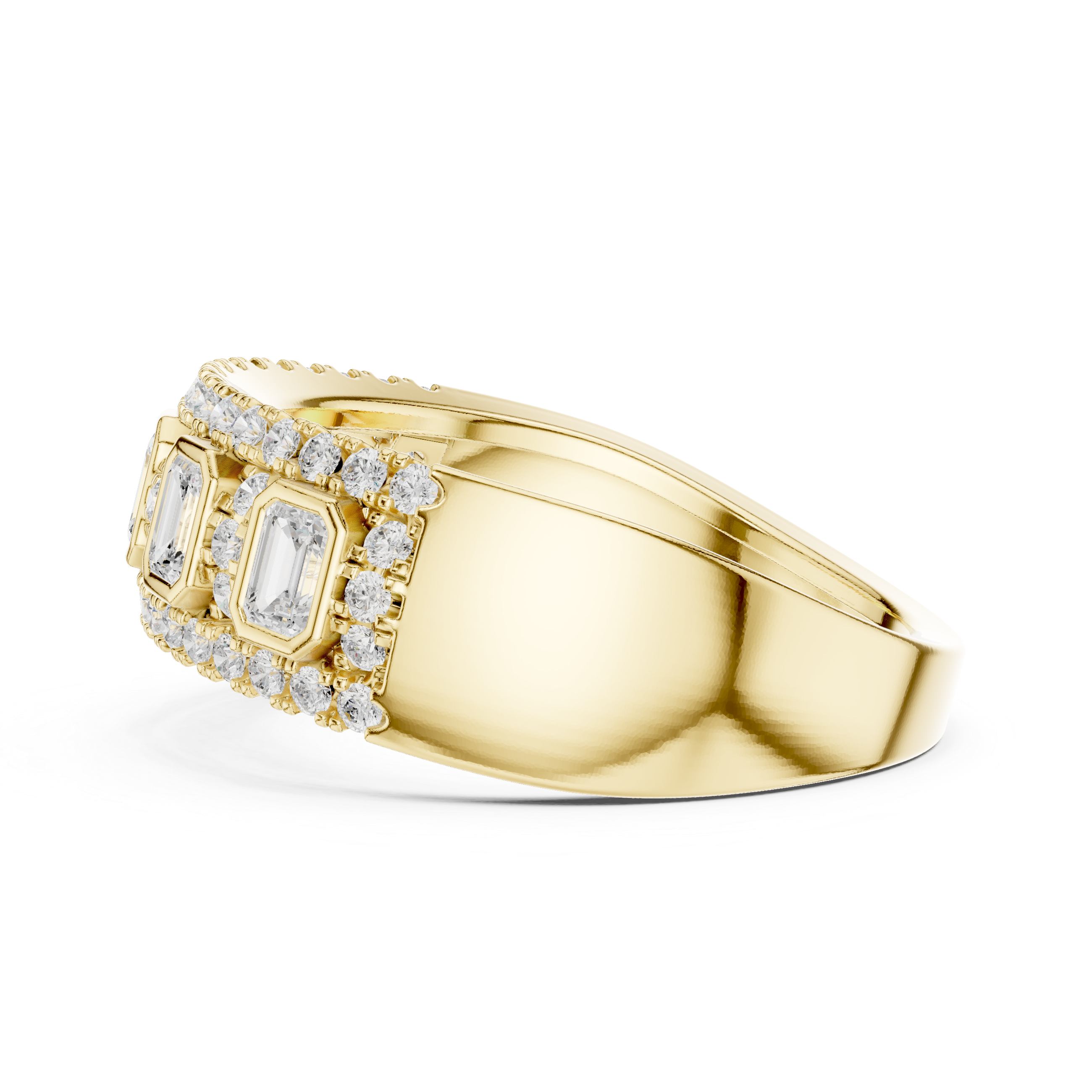 Emerald Cut Diamond Band Ring