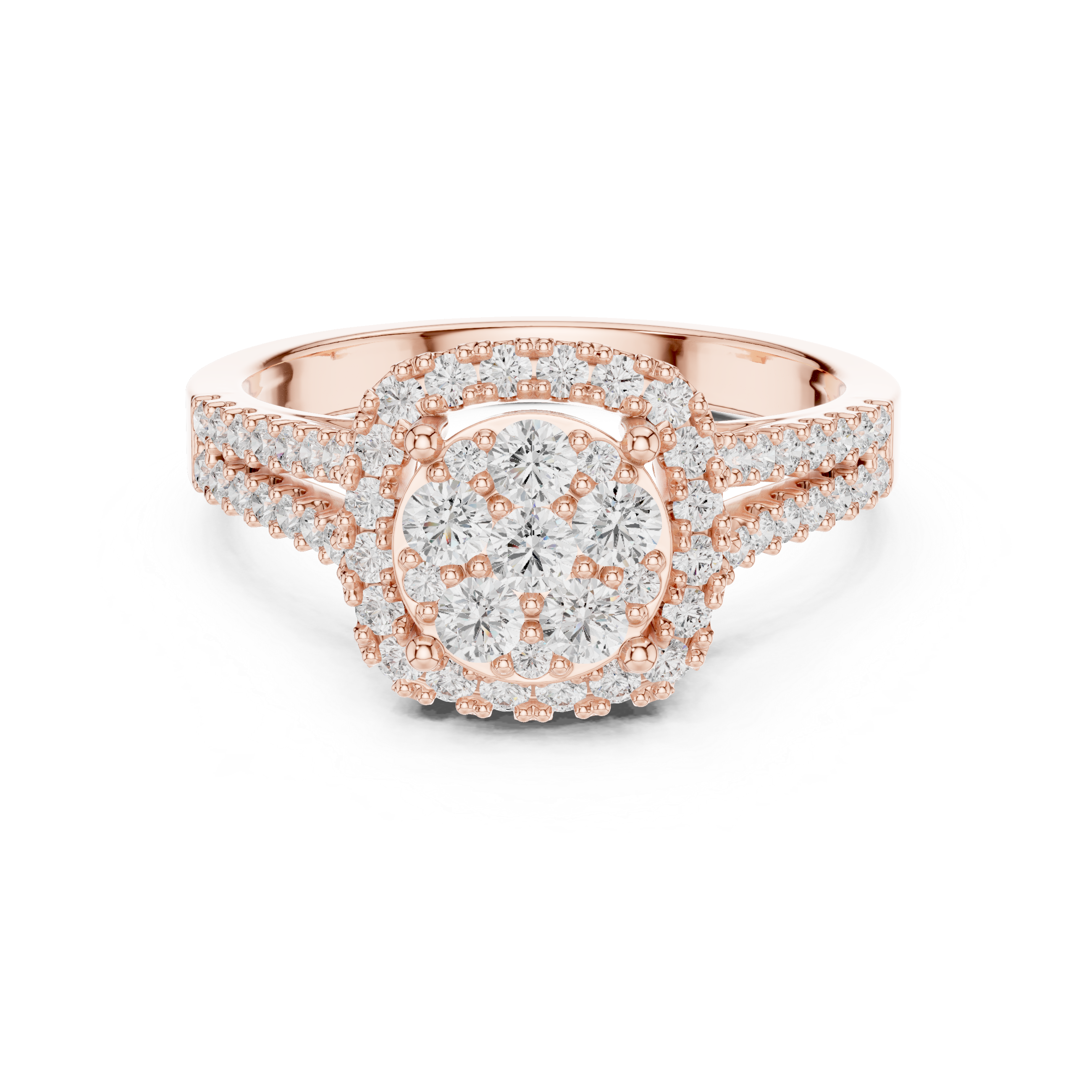 Round Halo Diamond Engagement Ring