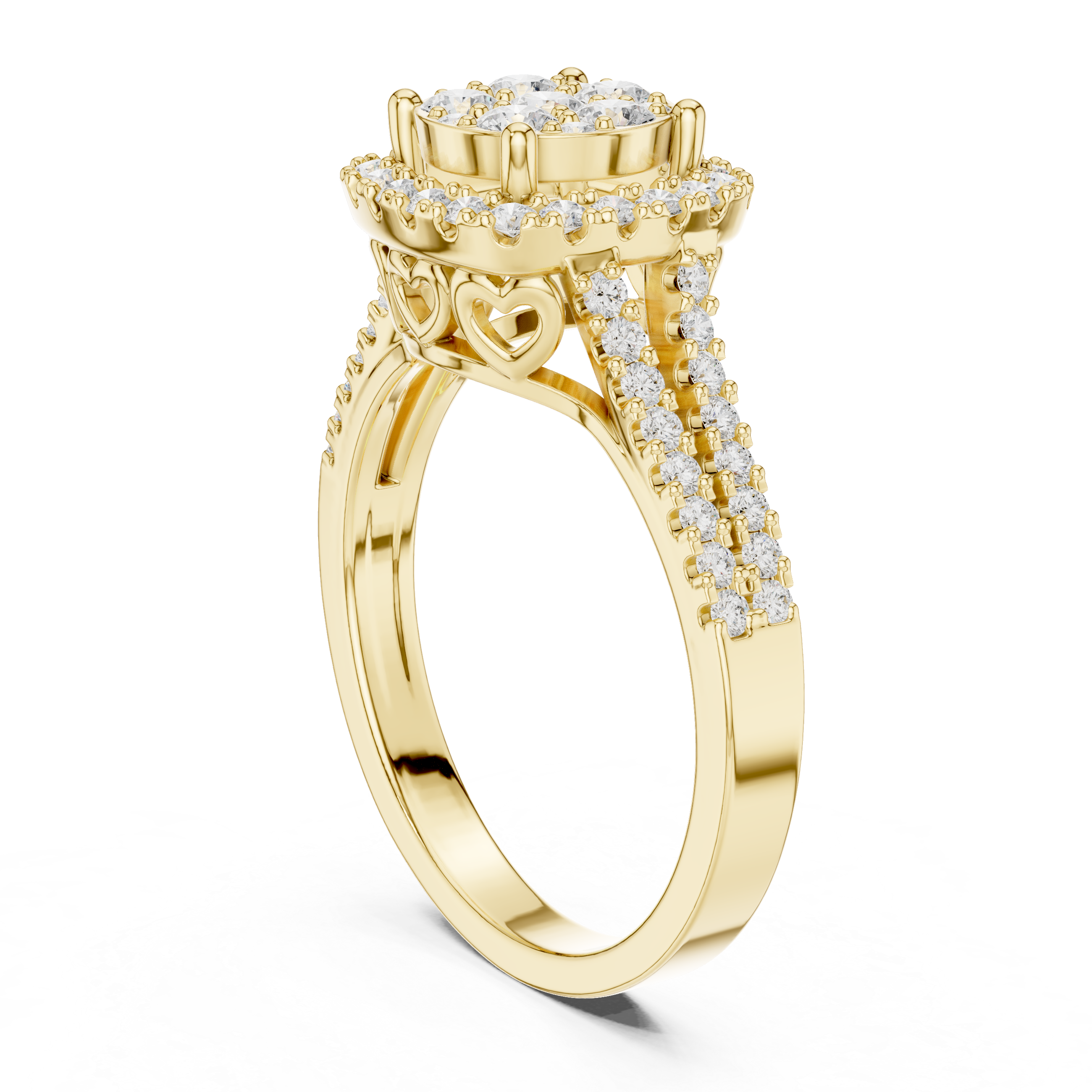Round Halo Diamond Engagement Ring
