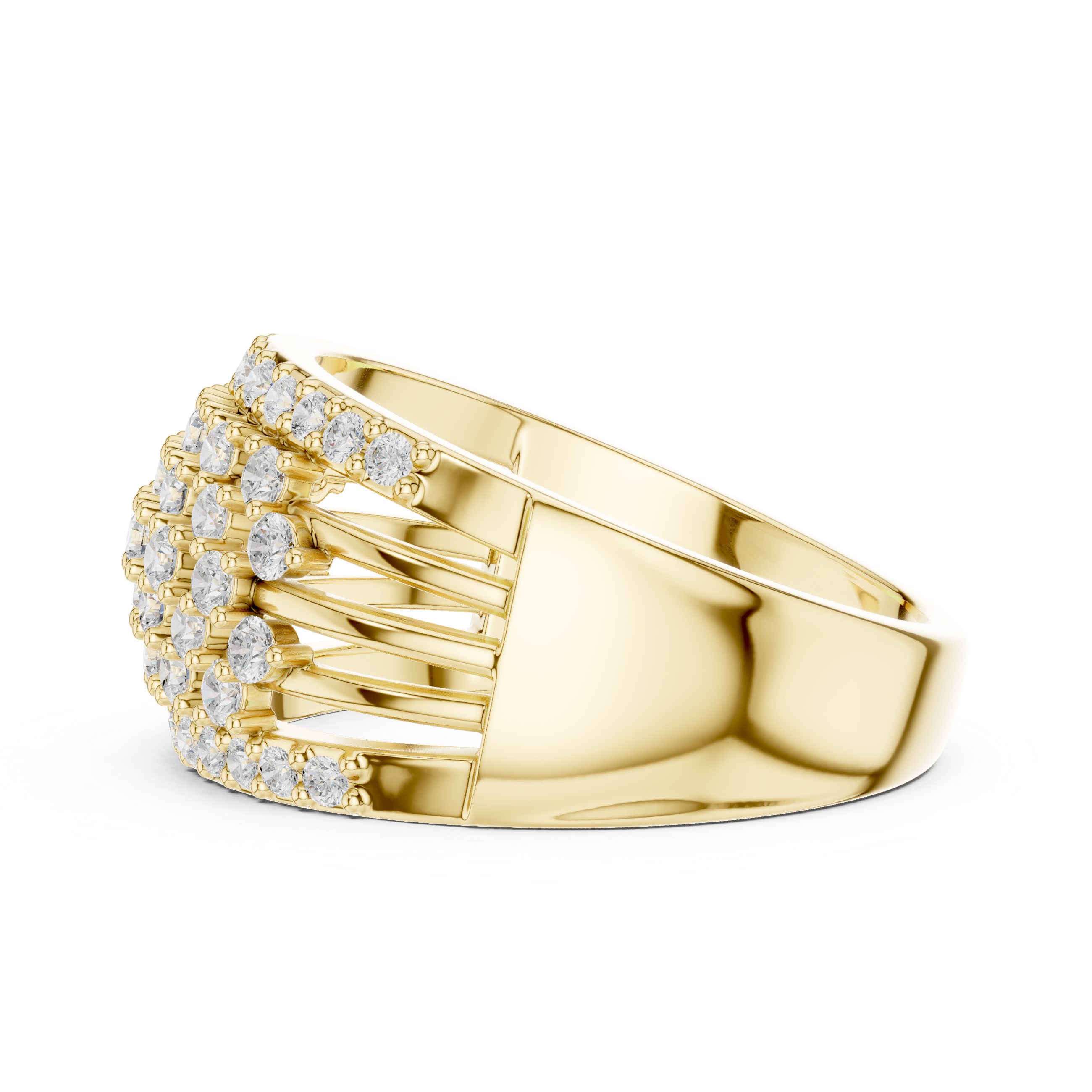 Multi-Row Diamond Statement Ring
