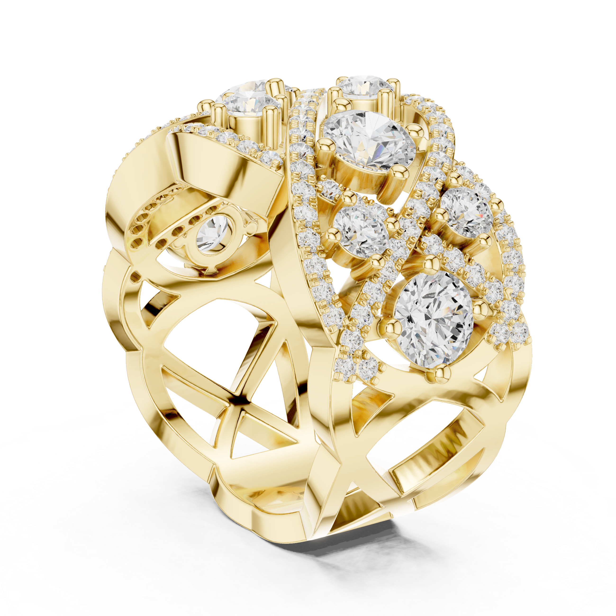 Infinity Halo Diamond Statement Ring