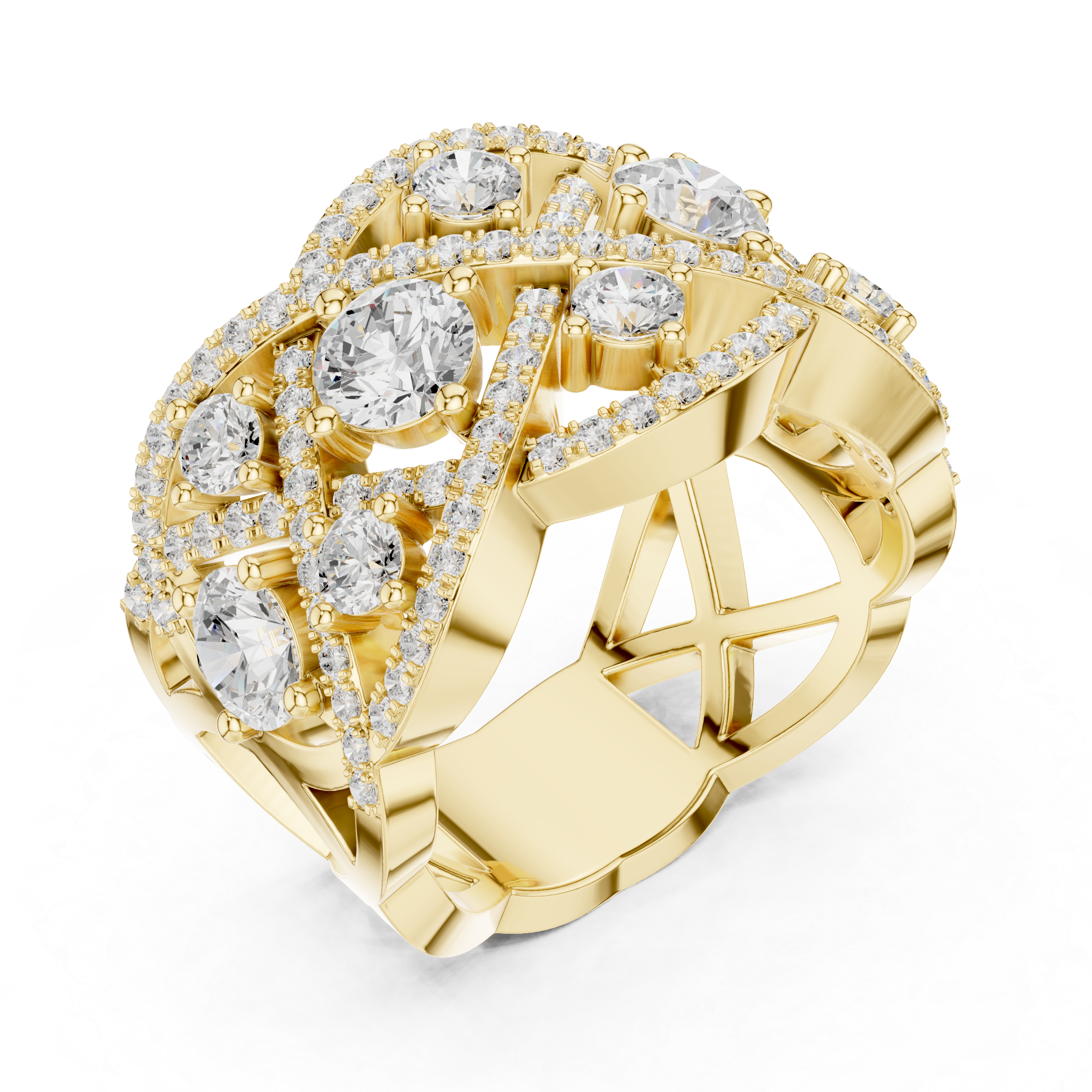 Infinity Halo Diamond Statement Ring