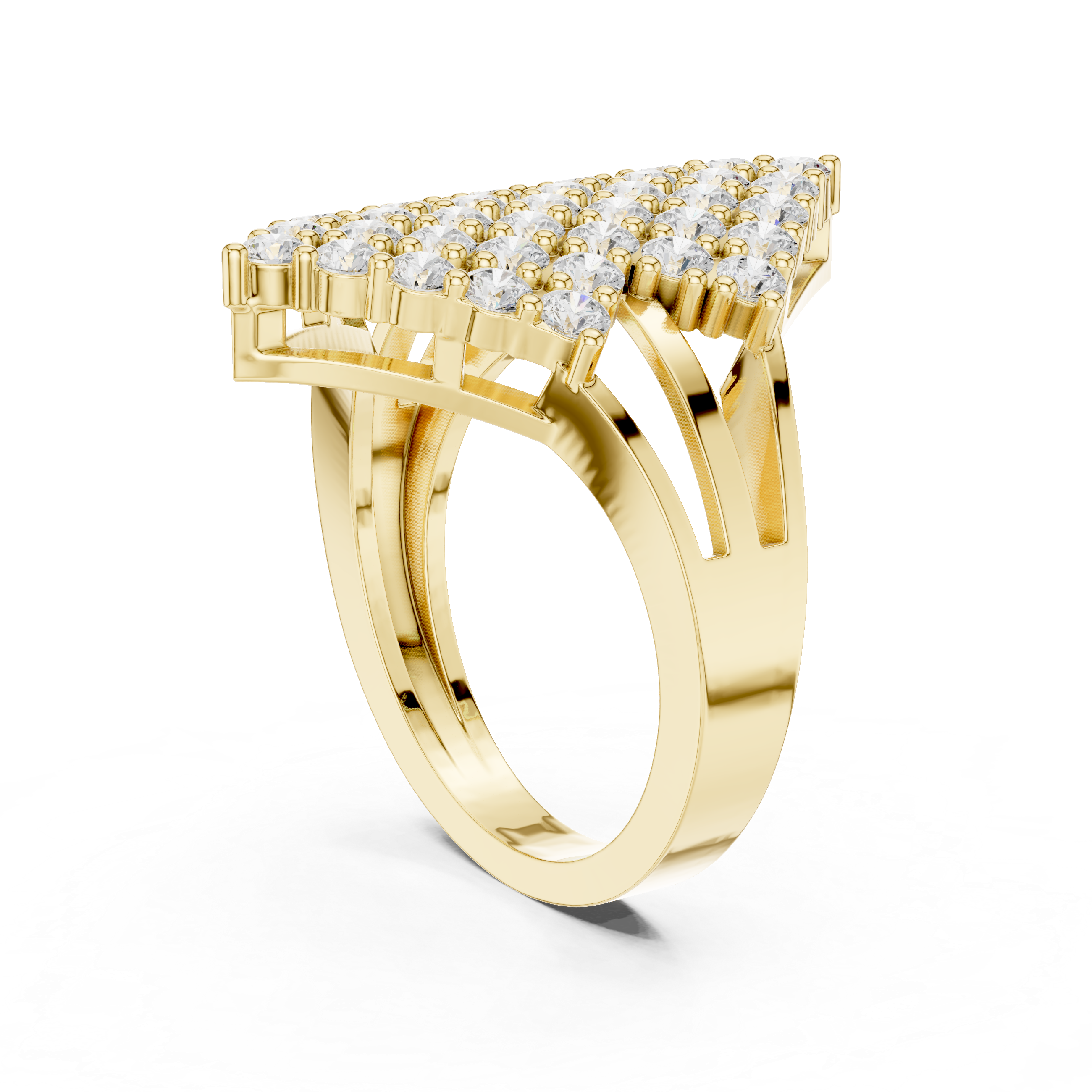 Diamond Cluster Cocktail Statement Ring