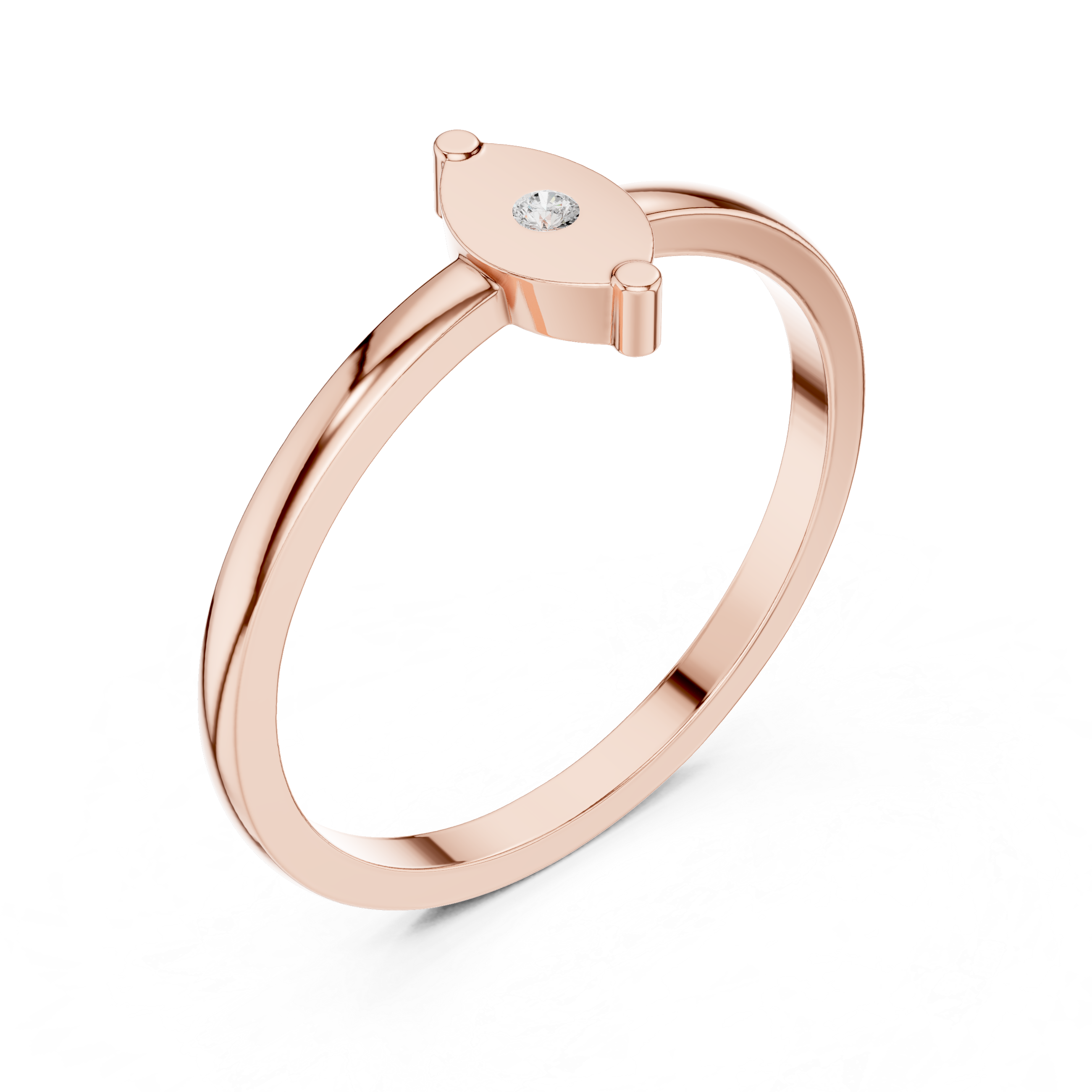 Minimalist Marquise Bezel Diamond Ring