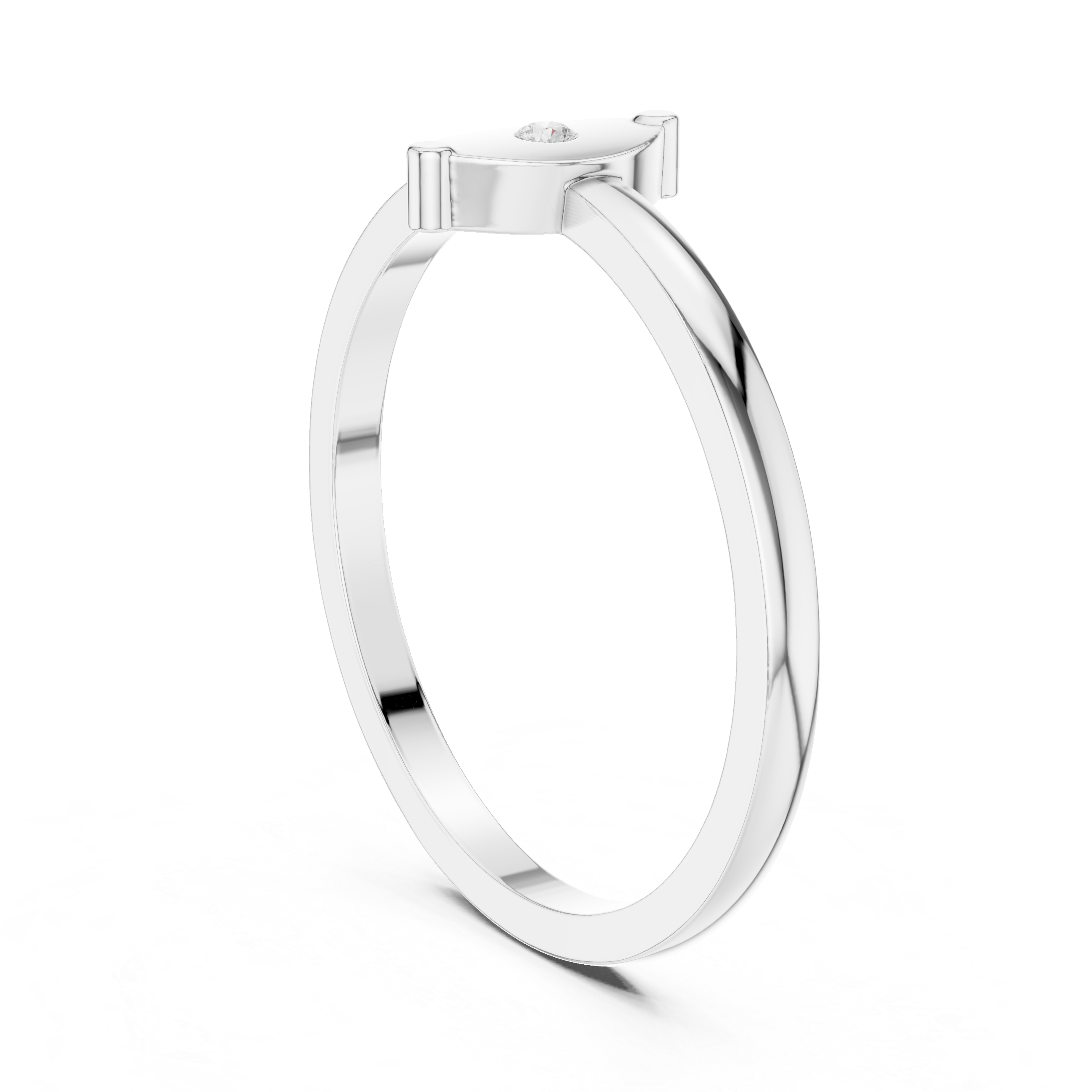 Minimalist Marquise Bezel Diamond Ring