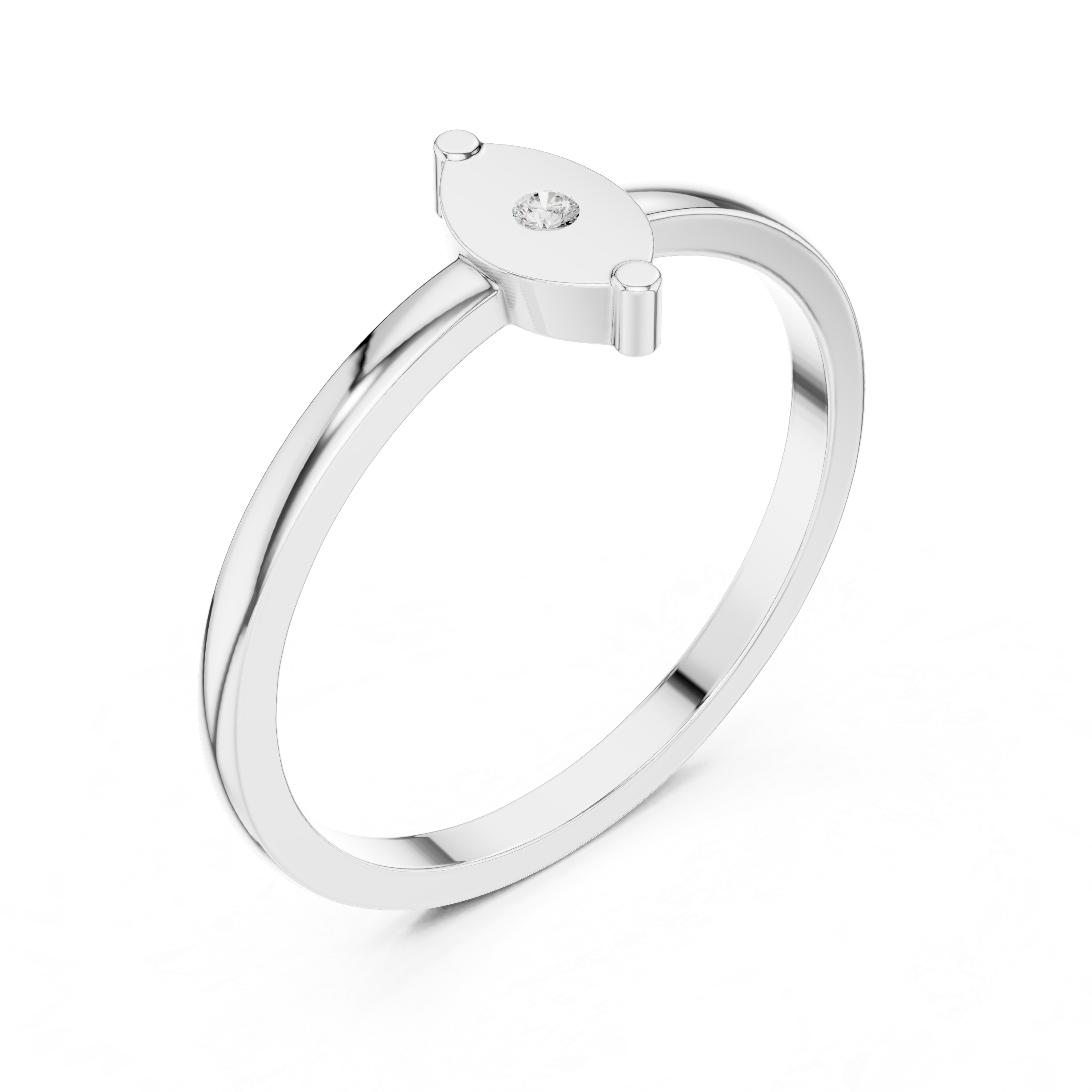 Minimalist Marquise Bezel Diamond Ring