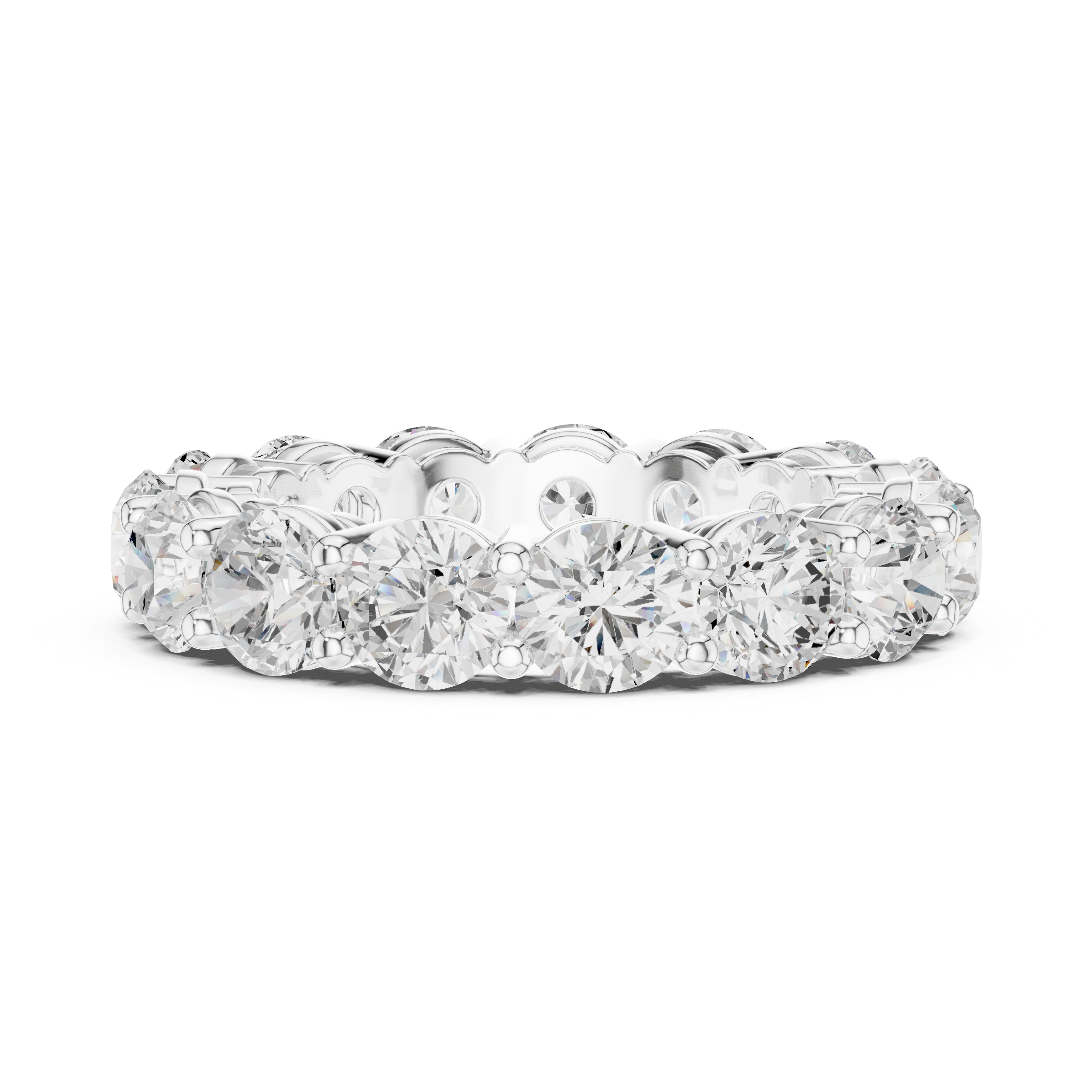 Round Diamond Eternity Wedding Band