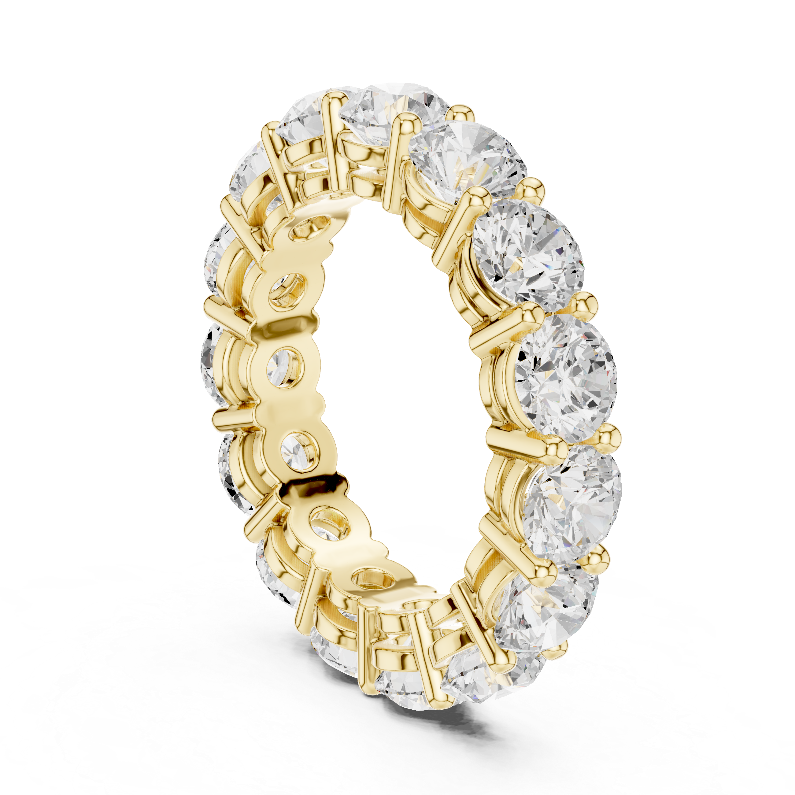 Round Diamond Eternity Wedding Band