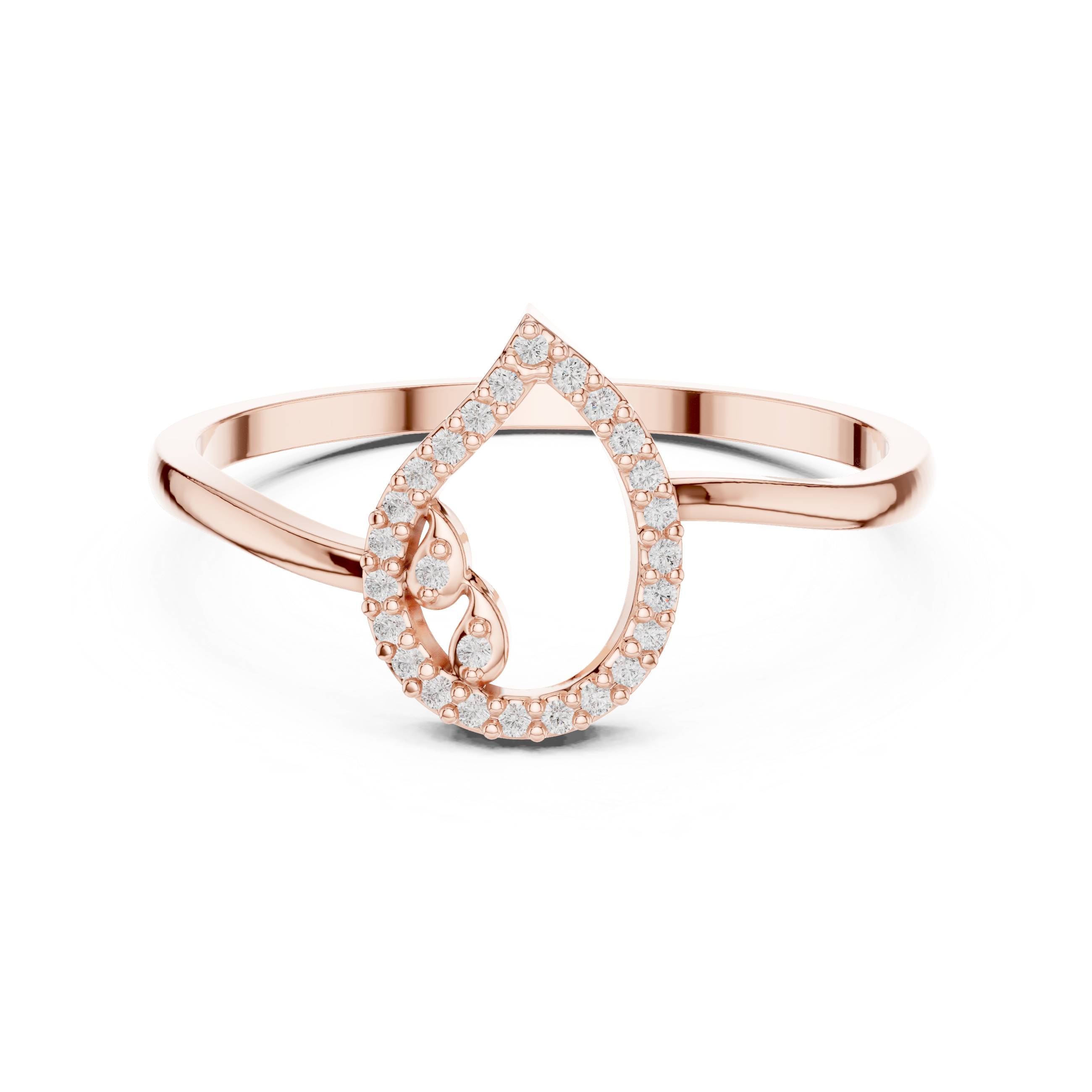 Diamond Teardrop Promise Ring