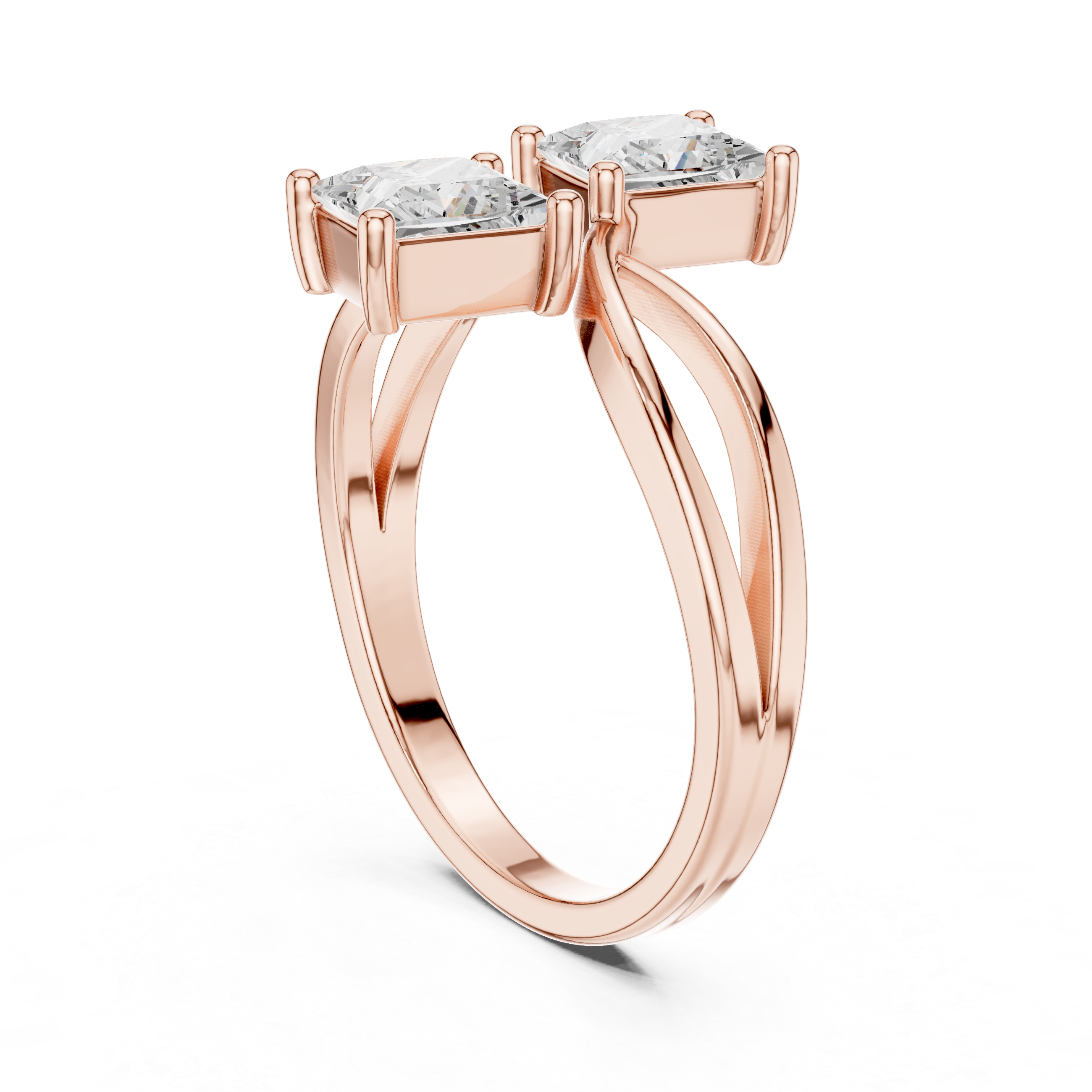 Infinity Princess Cut Engagement Ring
