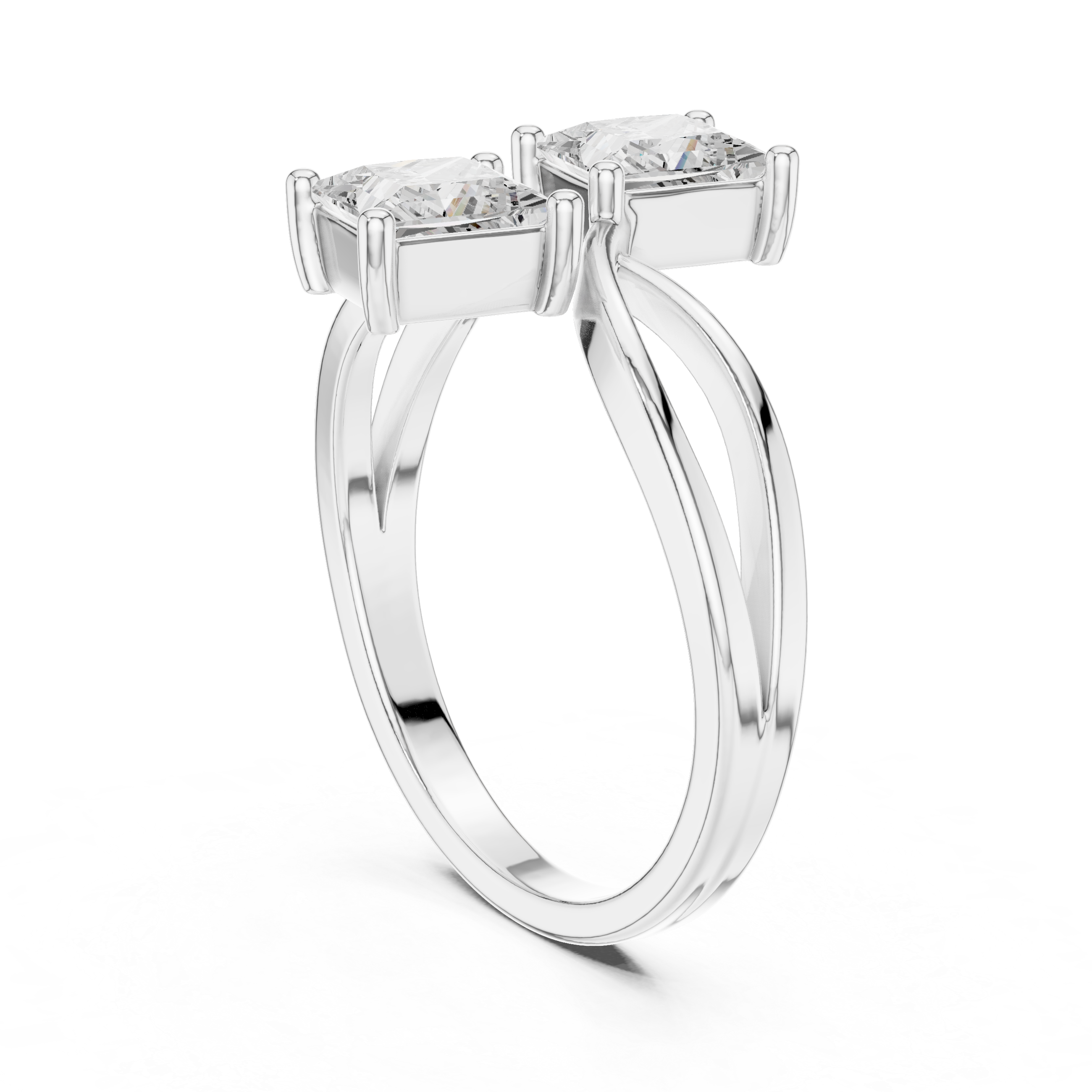 Infinity Princess Cut Engagement Ring
