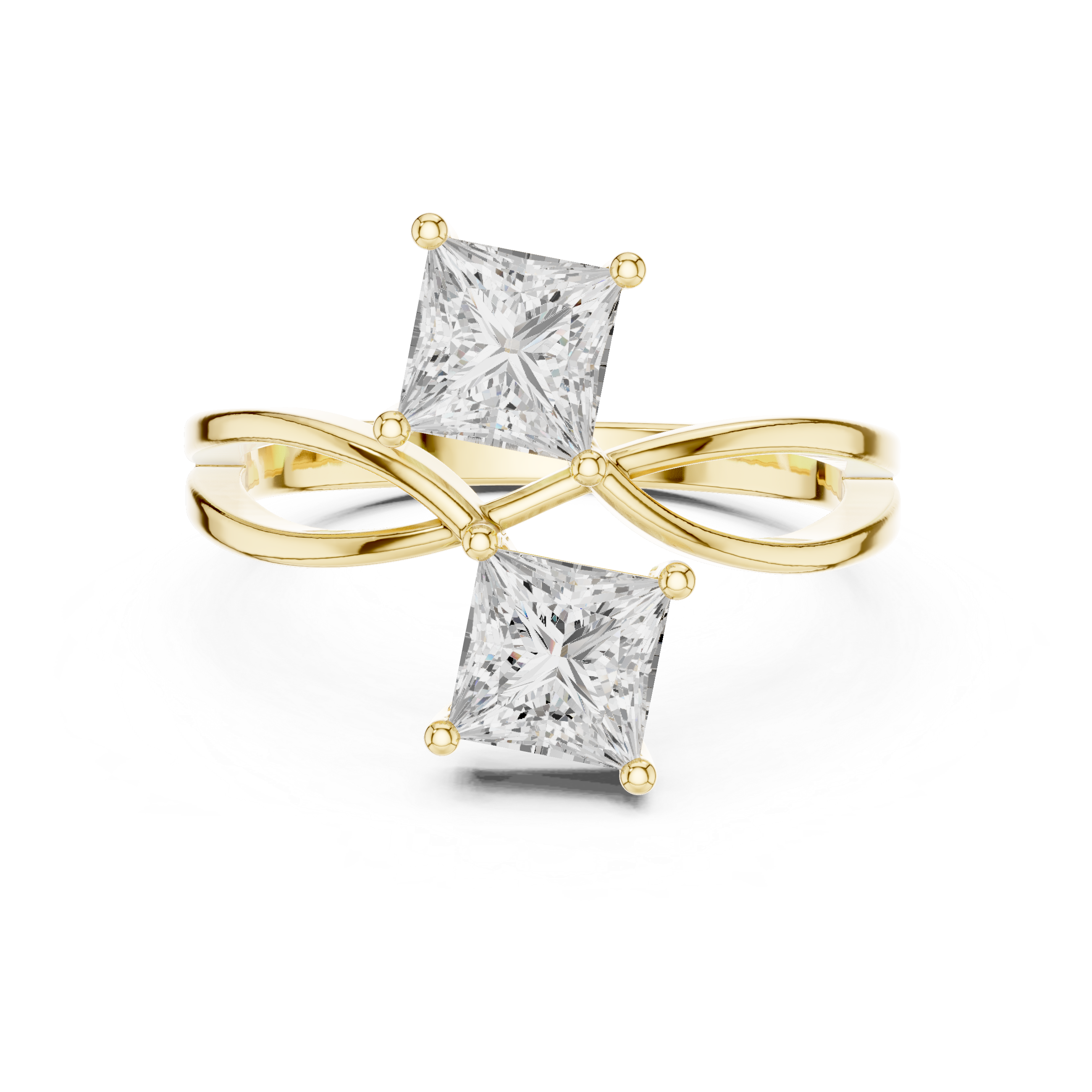 Infinity Princess Cut Engagement Ring