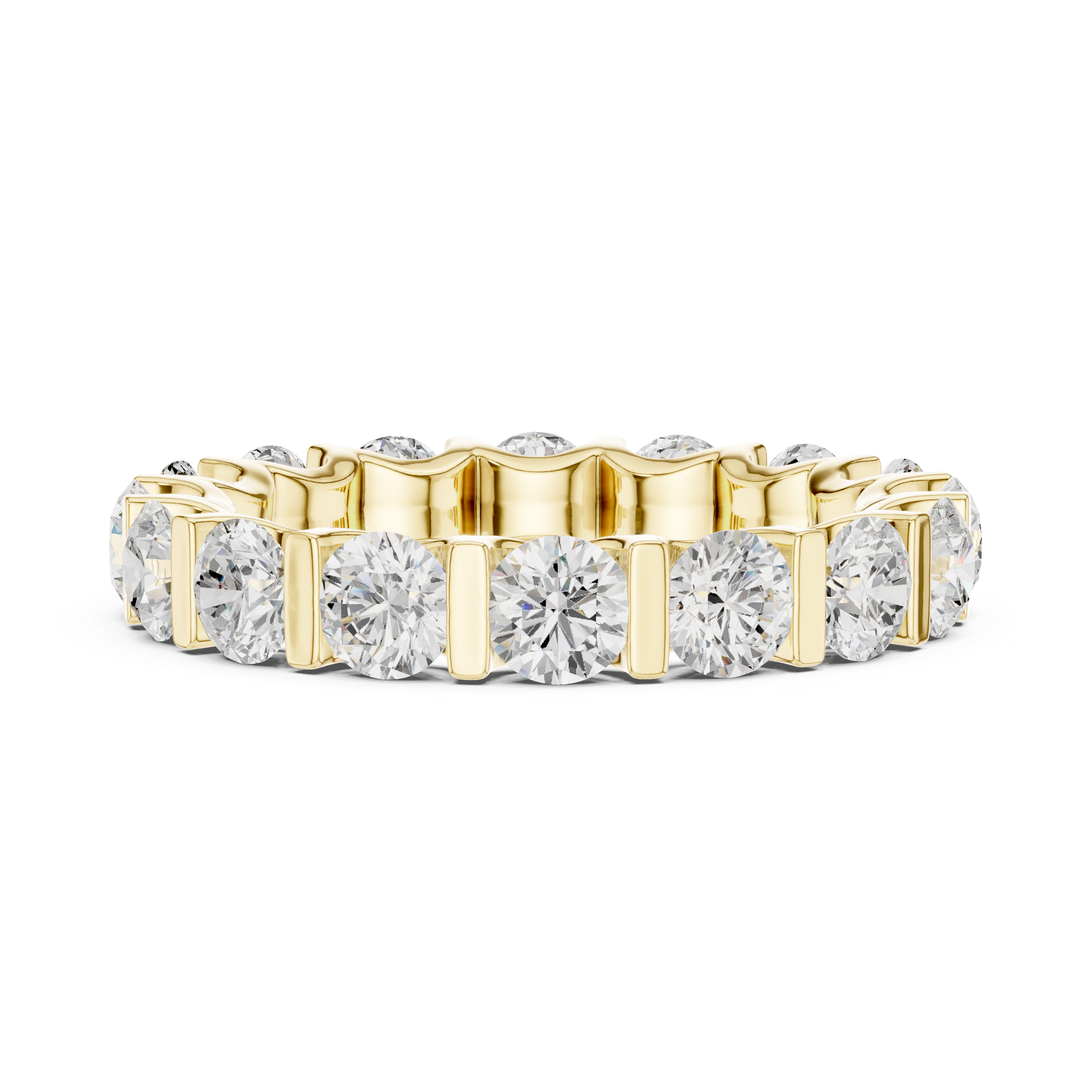 Round Diamond Eternity Wedding Band