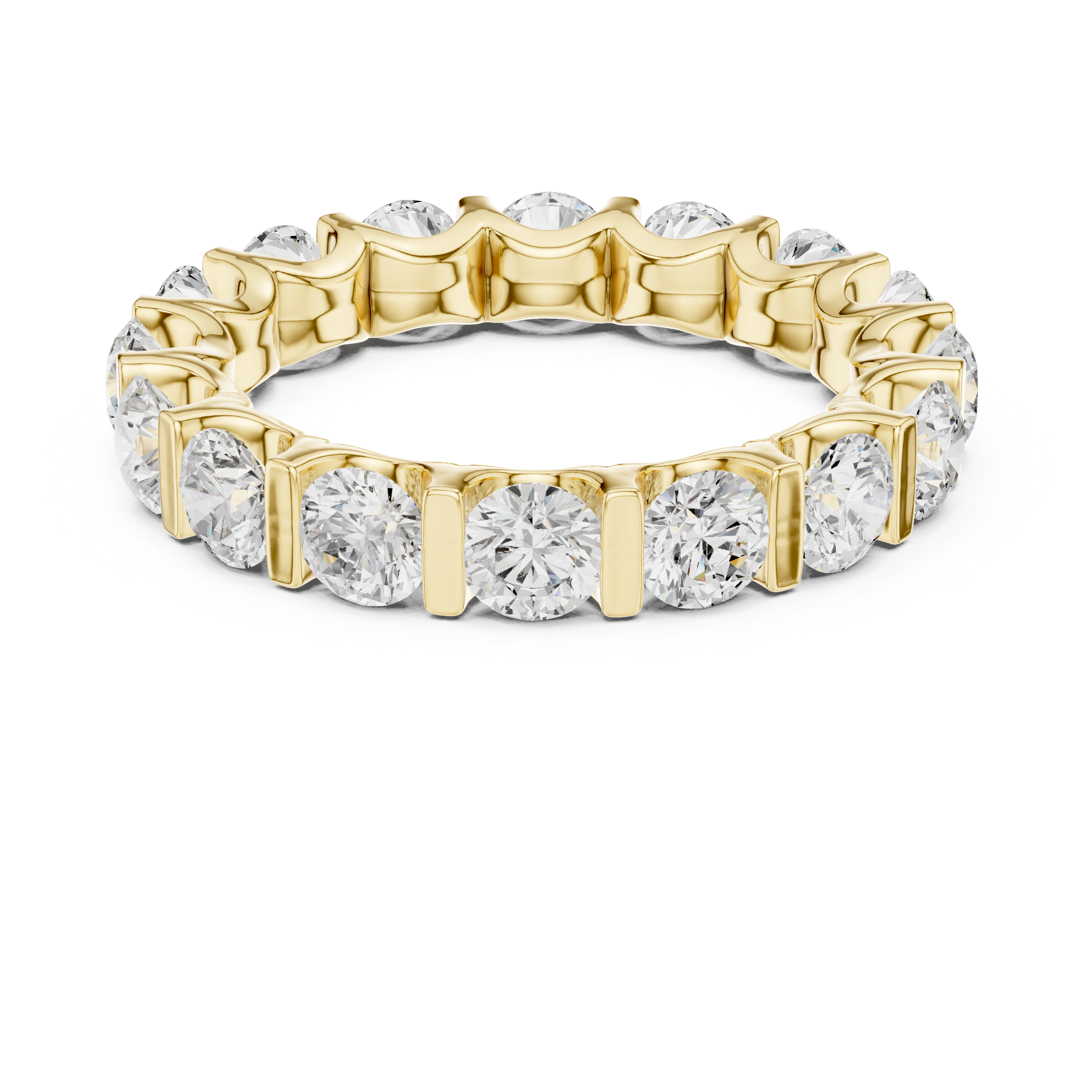 Round Diamond Eternity Wedding Band