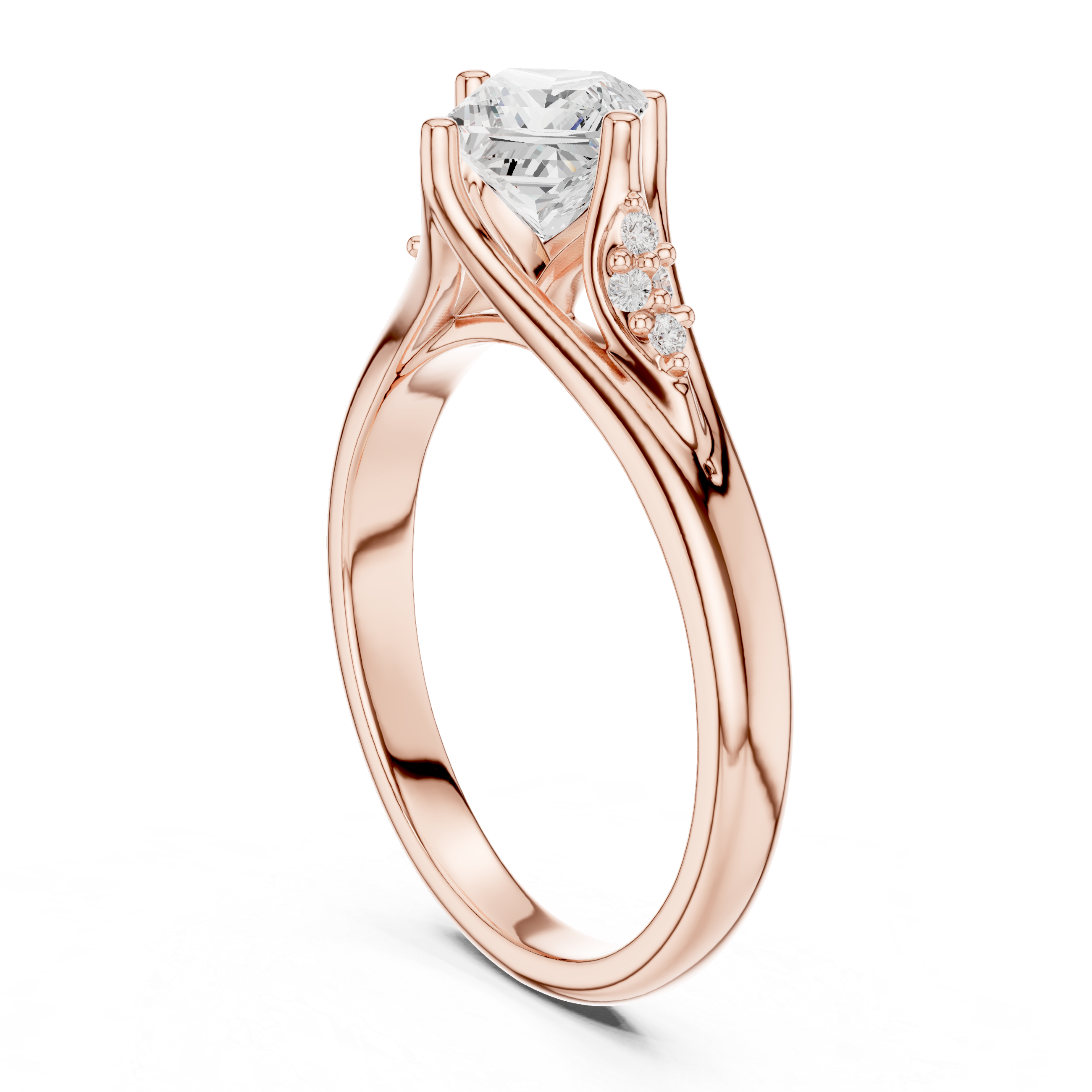 Vintage Princess Cut Diamond Engagement Ring