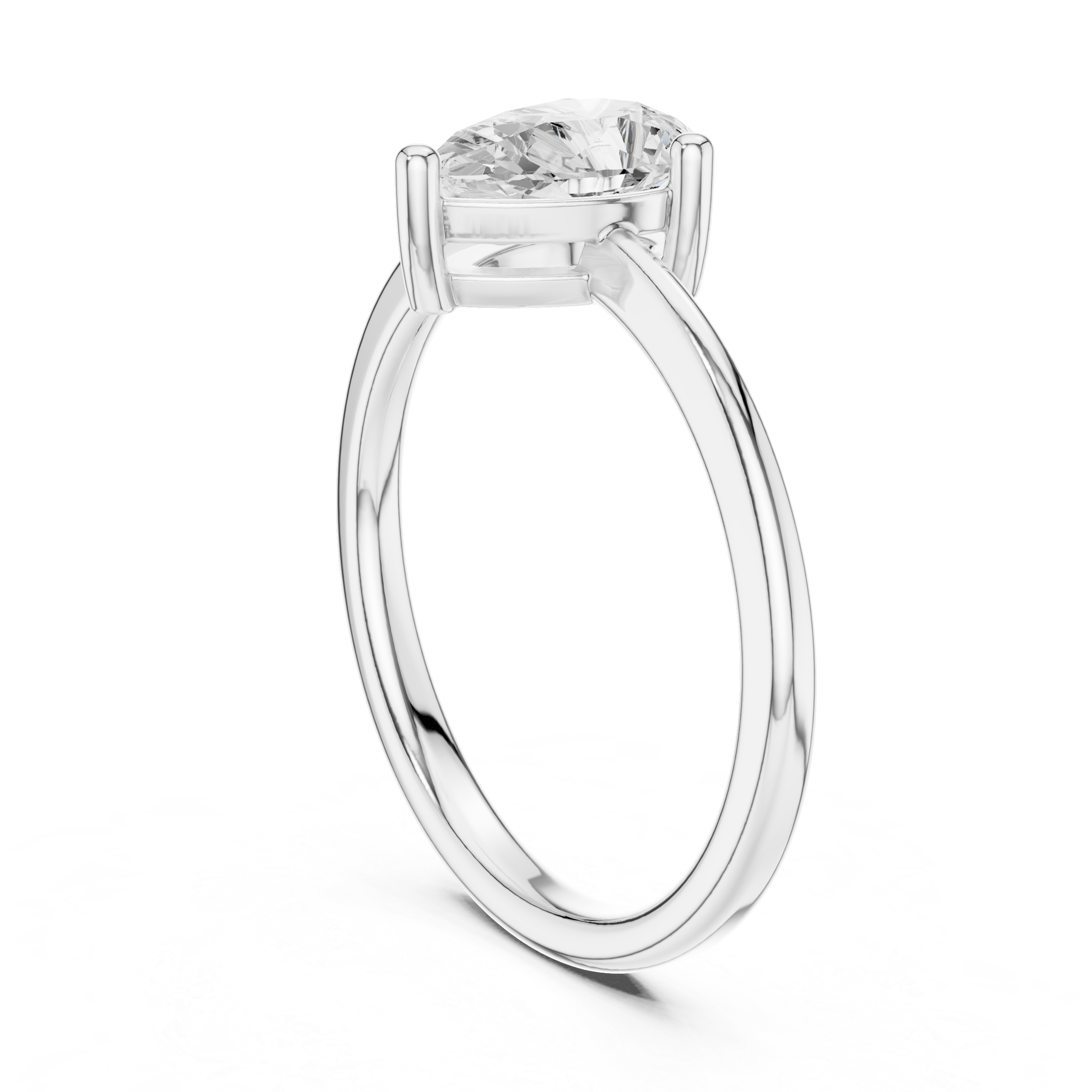 Pear Cut Solitaire Engagement Ring