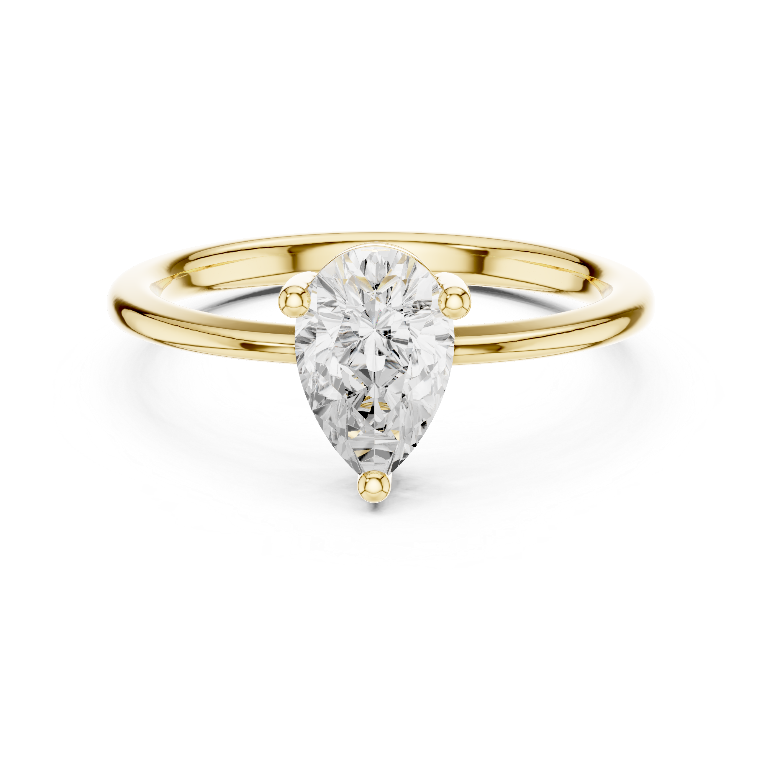 Pear Cut Solitaire Engagement Ring