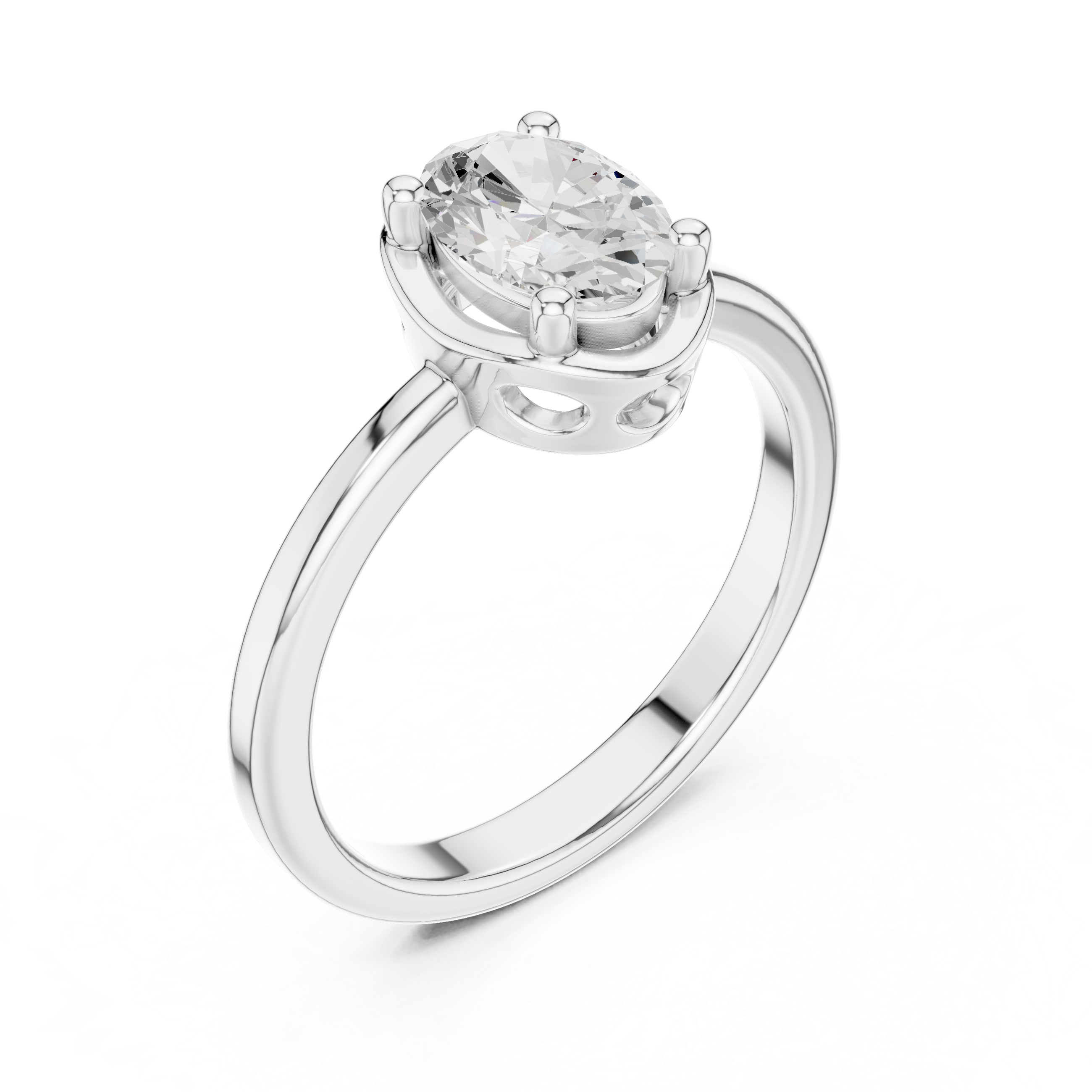 Classic Oval Solitaire Engagement Ring
