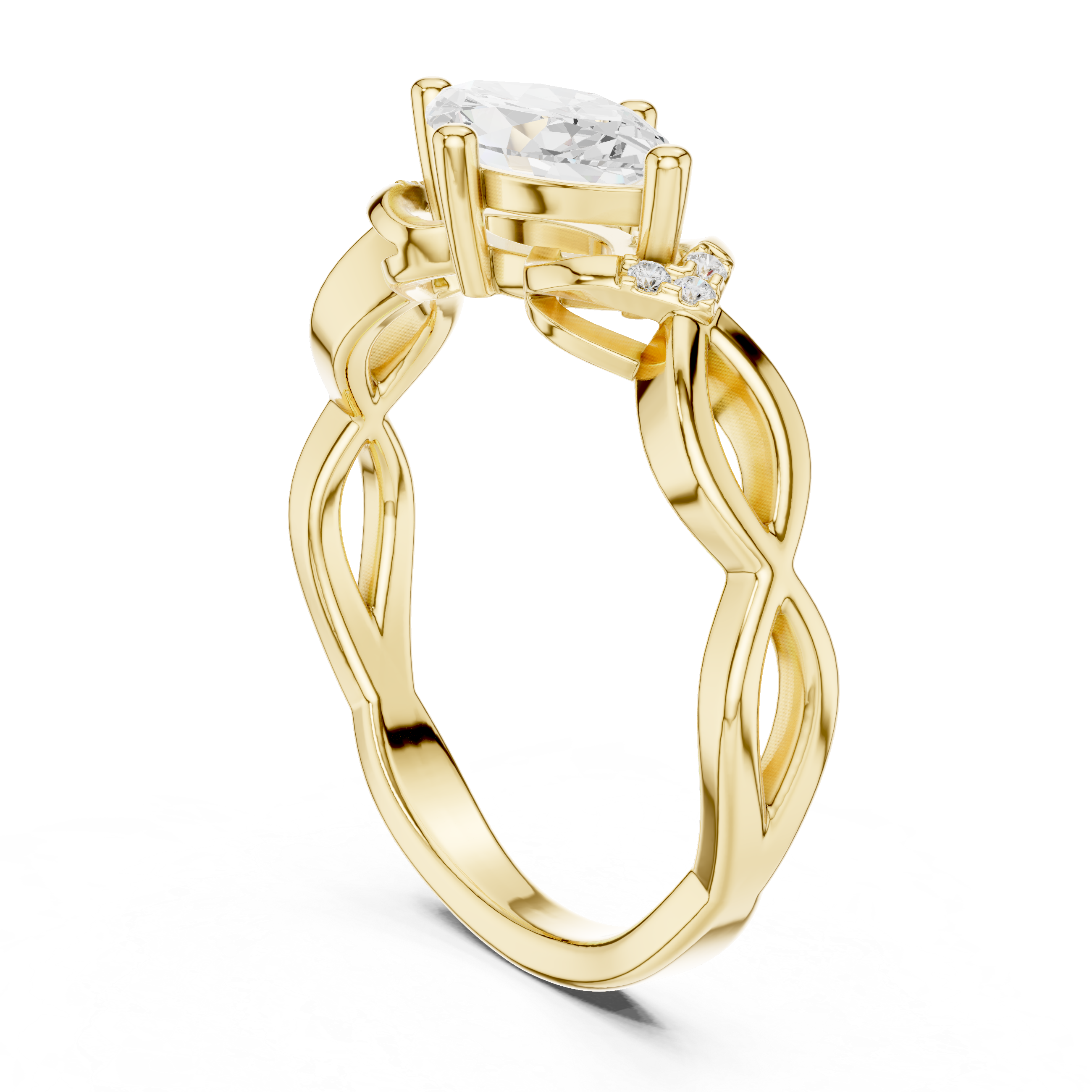 Marquise Diamond Infinity Engagement Ring