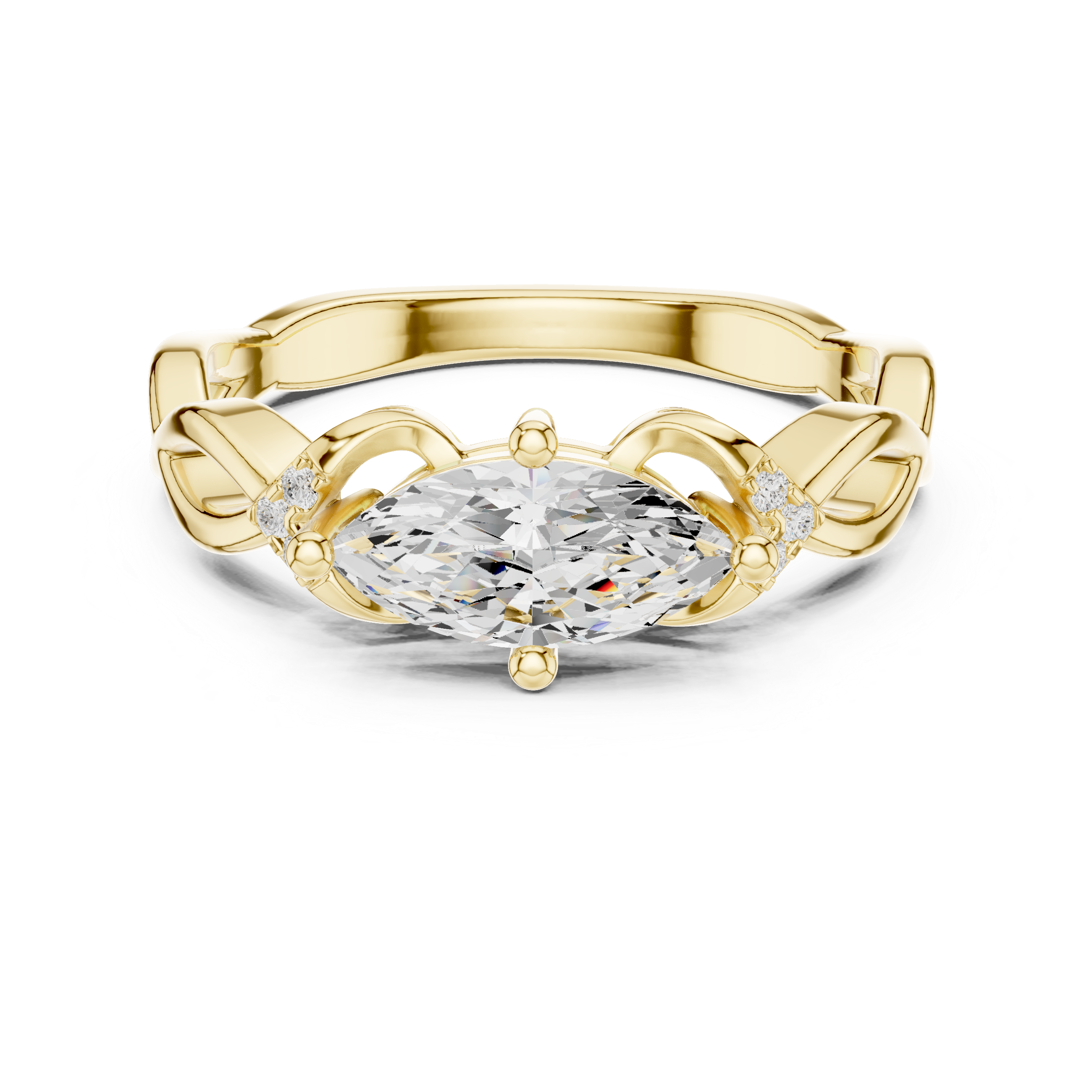 Marquise Diamond Infinity Engagement Ring