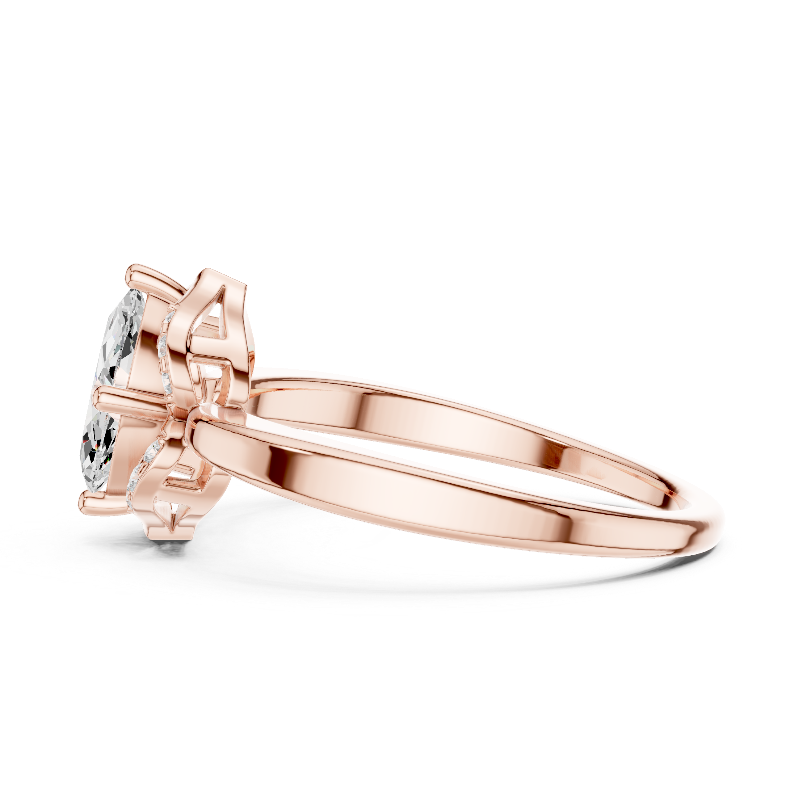 Vintage Marquise Halo Diamond Ring