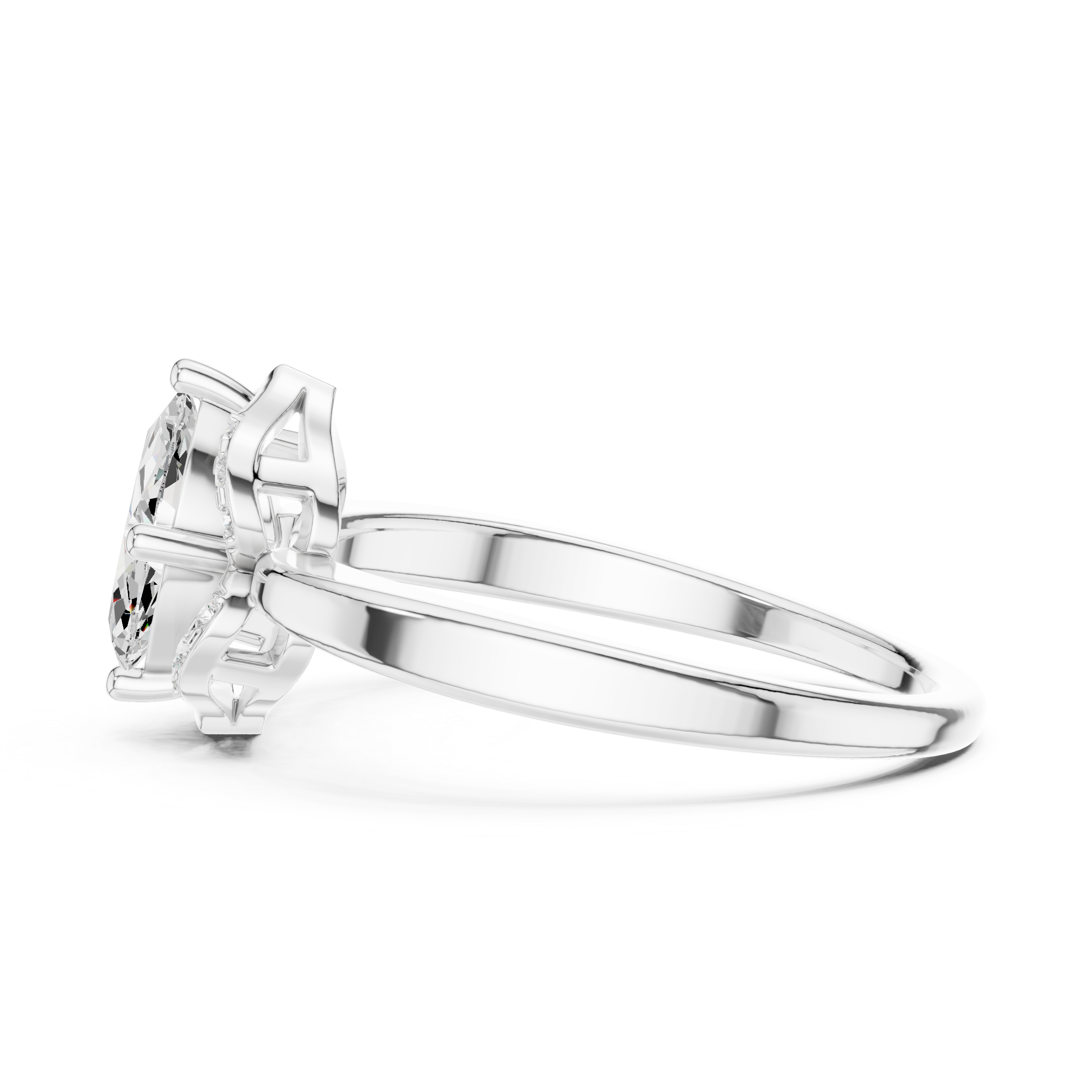 Vintage Marquise Halo Diamond Ring