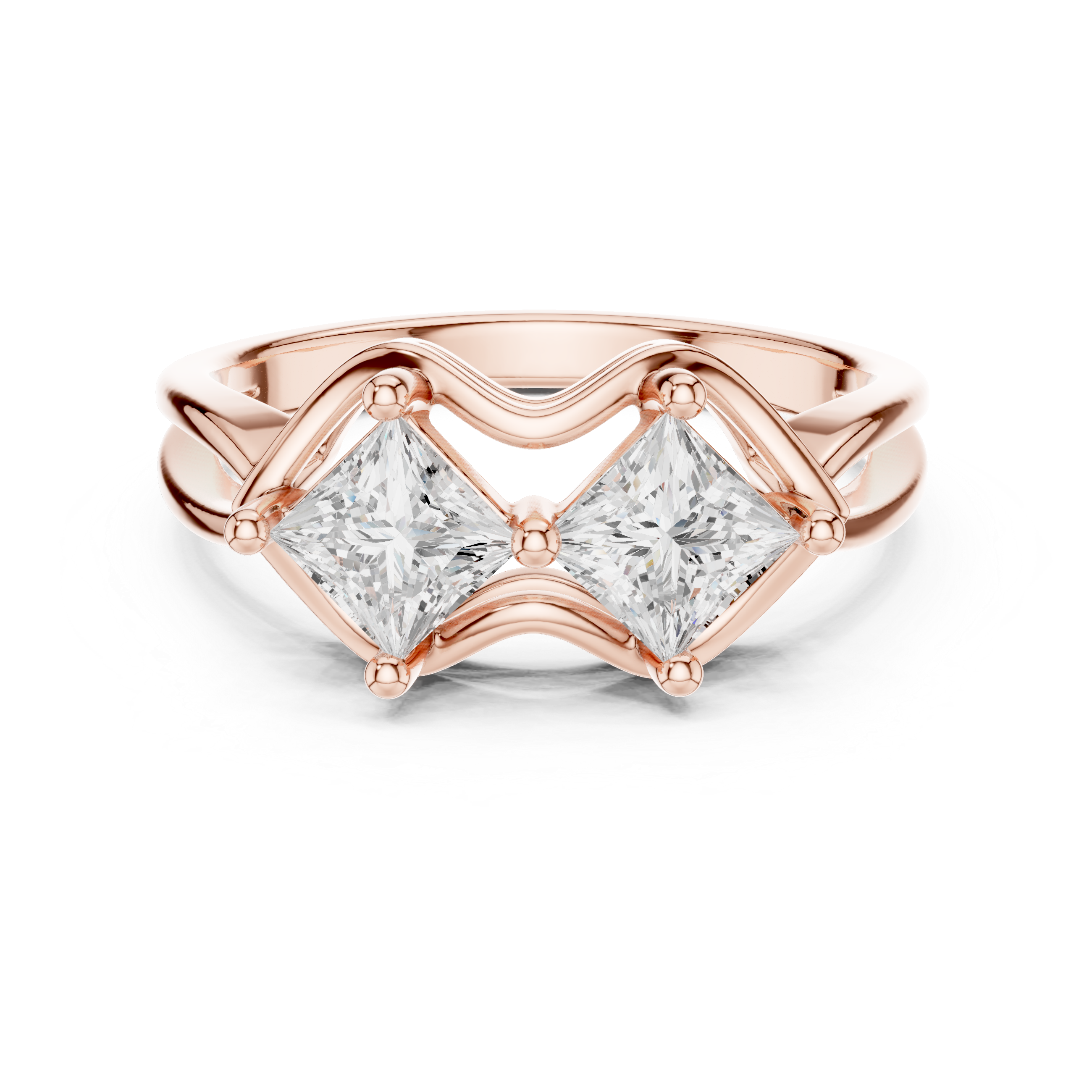 Toi et Moi Princess Diamond Ring