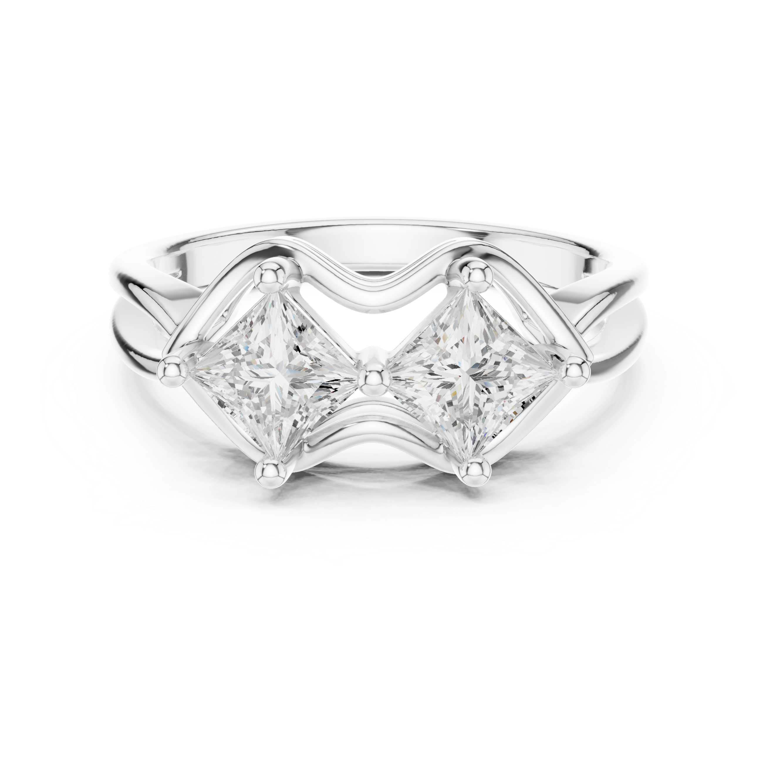 Toi et Moi Princess Diamond Ring