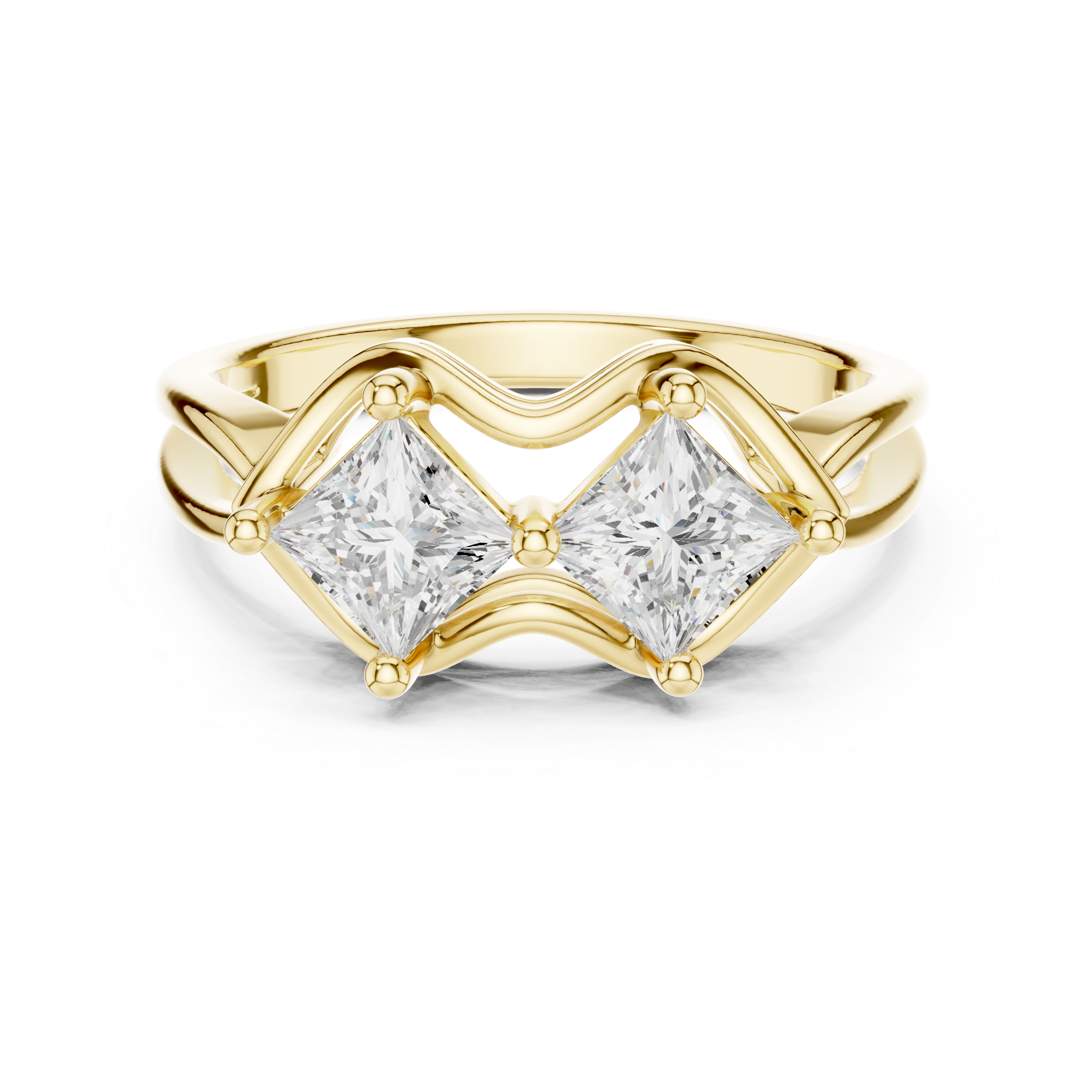 Toi et Moi Princess Diamond Ring