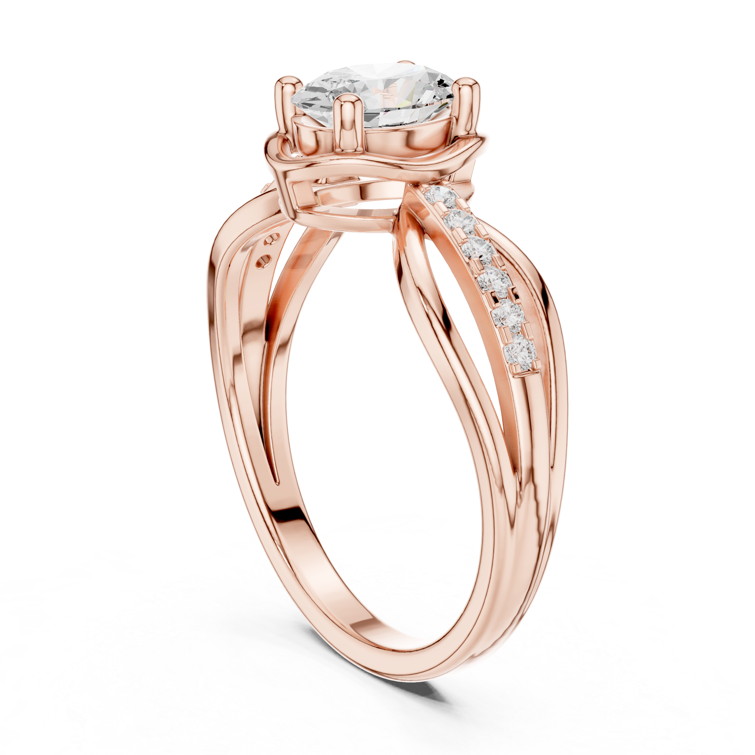 Oval Diamond Infinity Engagement Ring
