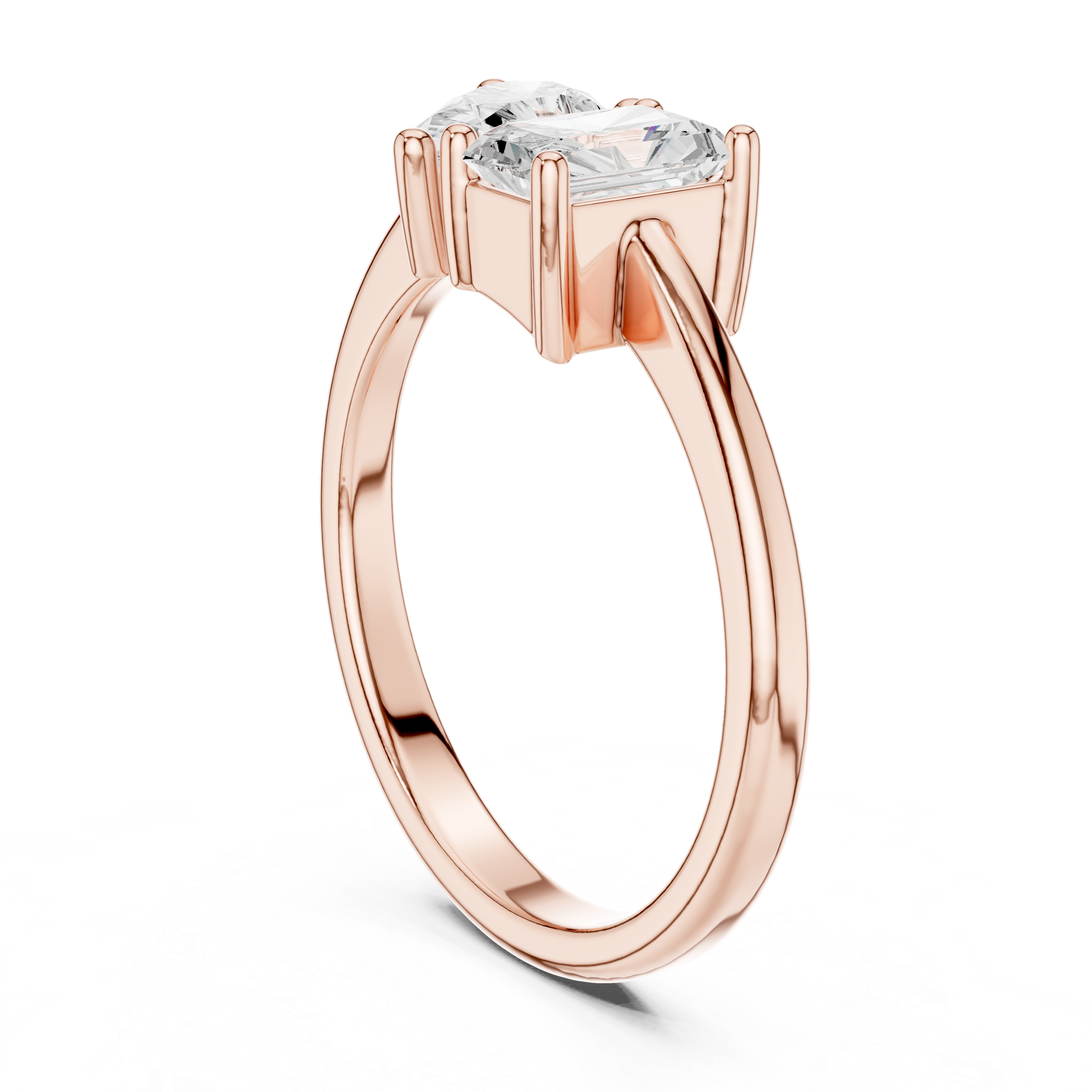 Toi et Moi Pear & Radiant Diamond Ring