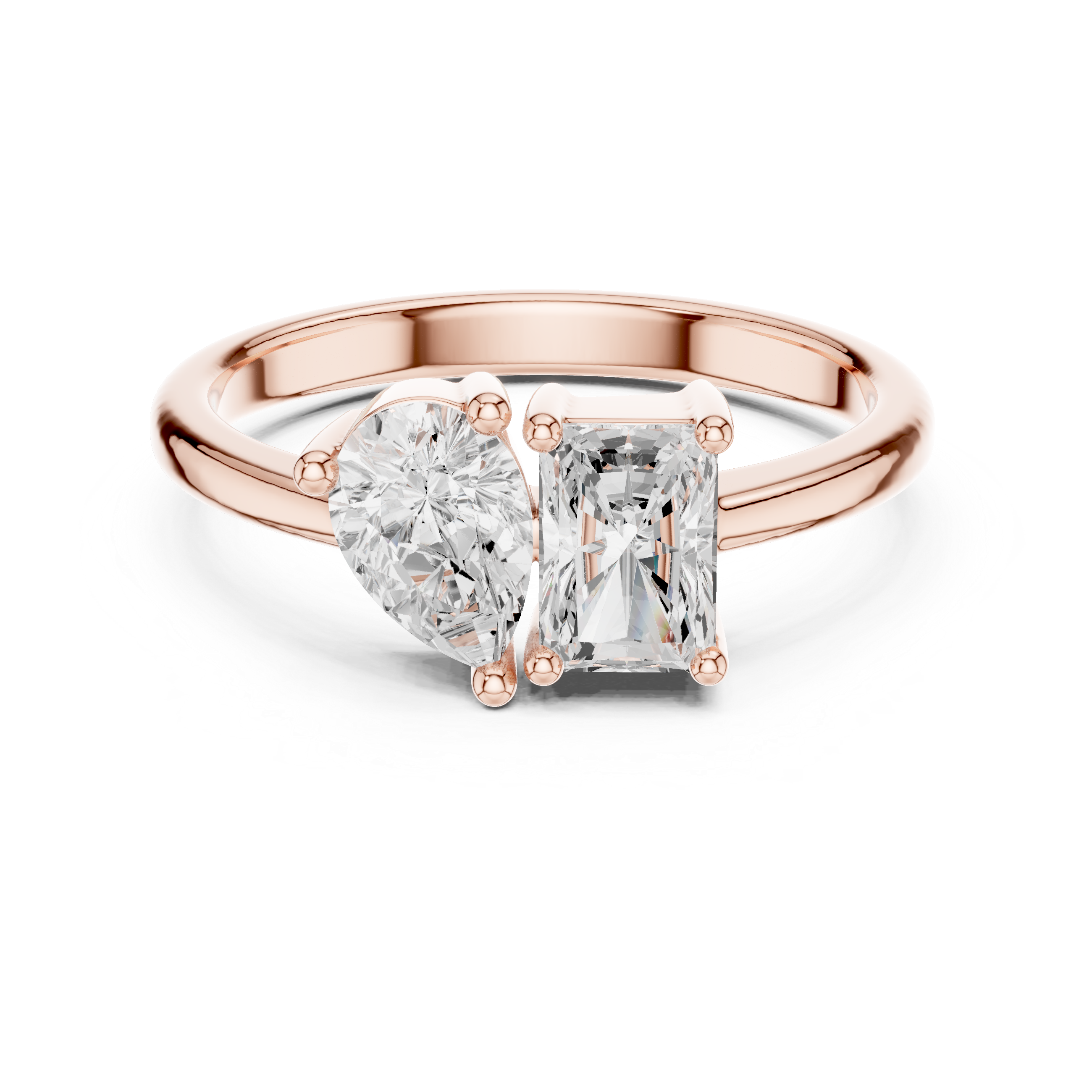 Toi et Moi Pear & Radiant Diamond Ring