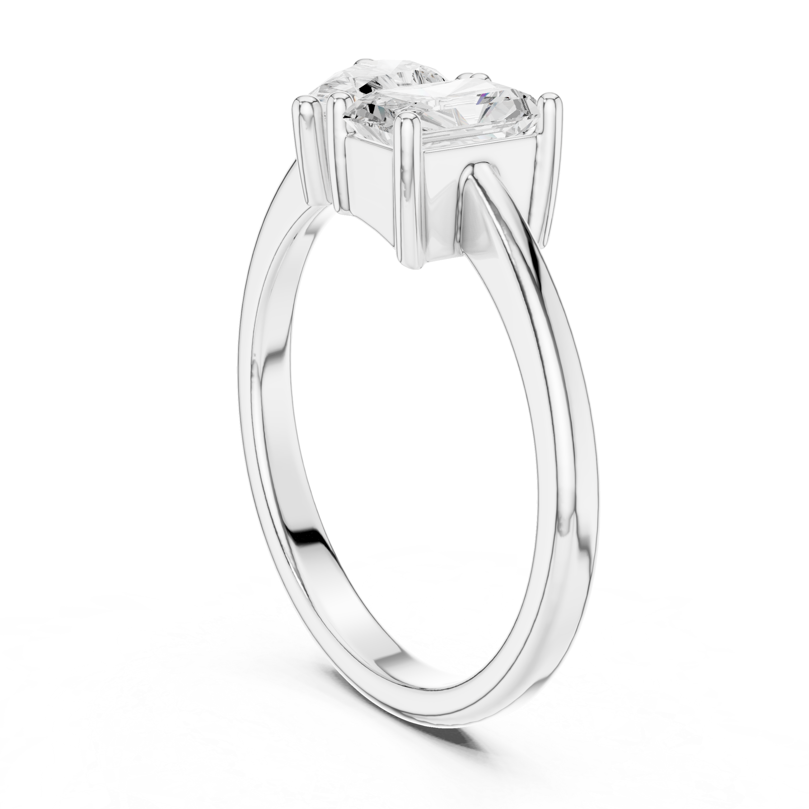 Toi et Moi Pear & Radiant Diamond Ring