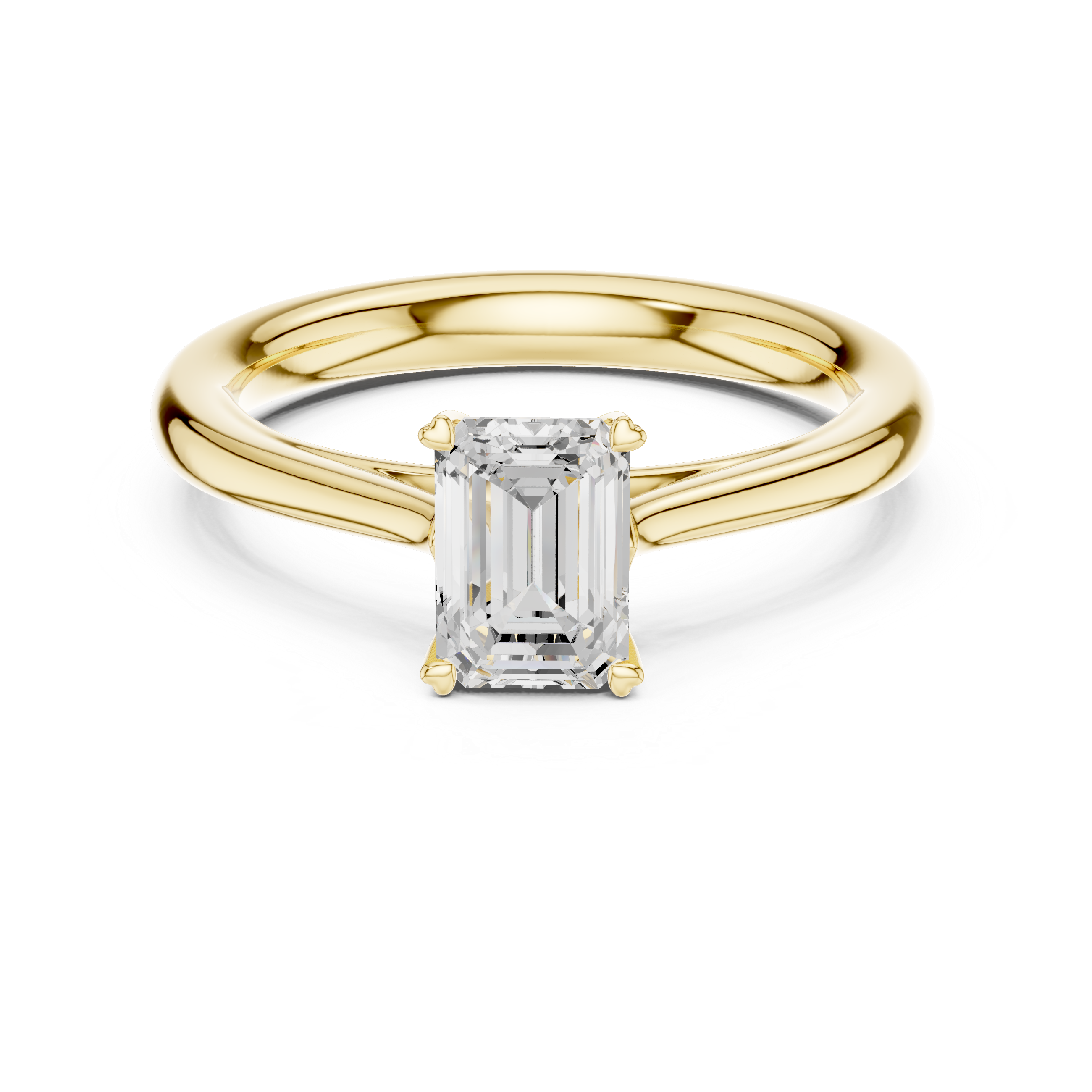 Emerald Cut Solitaire Engagement Ring 0.97 CT