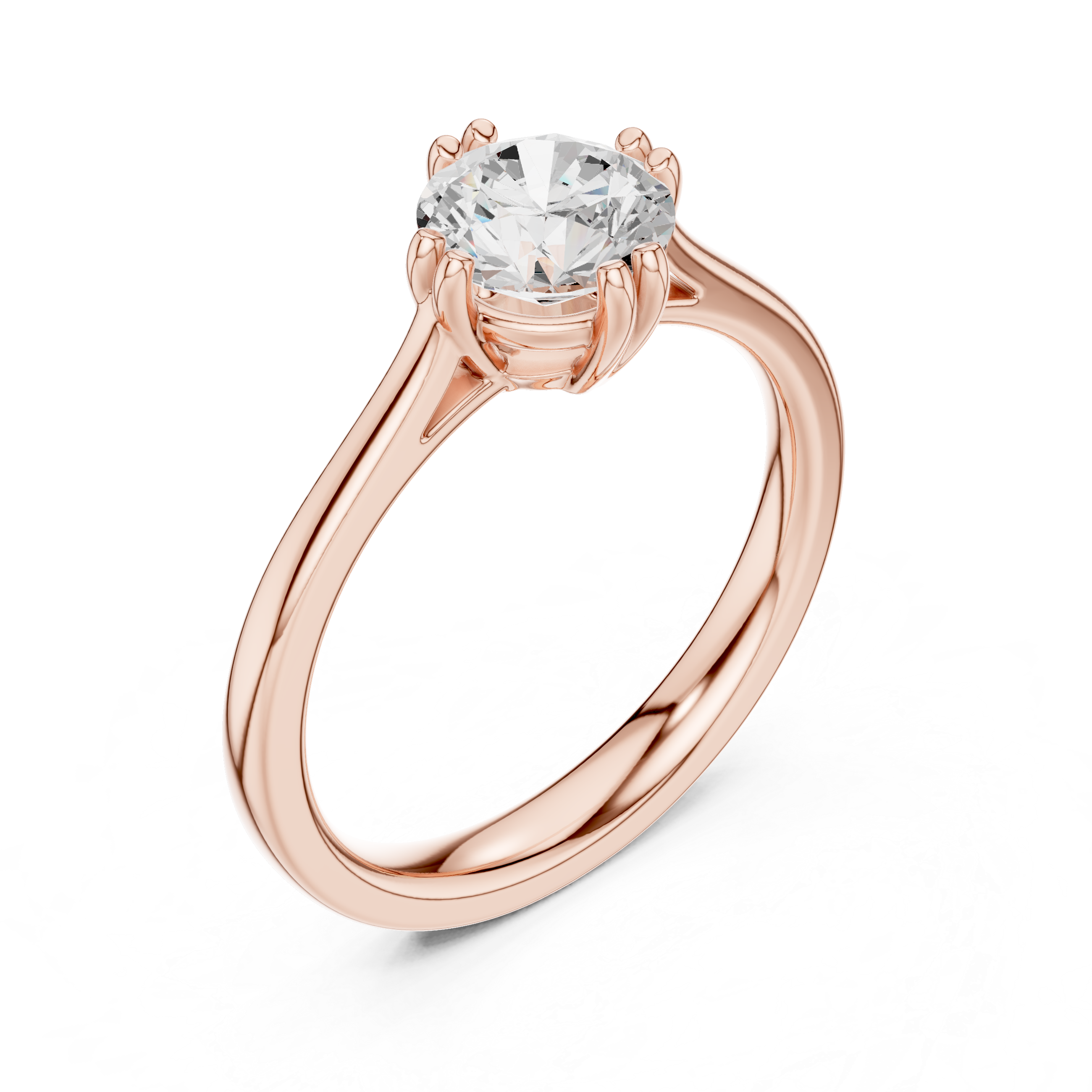 Classic Six Prong Solitaire Engagement Ring 1 CT